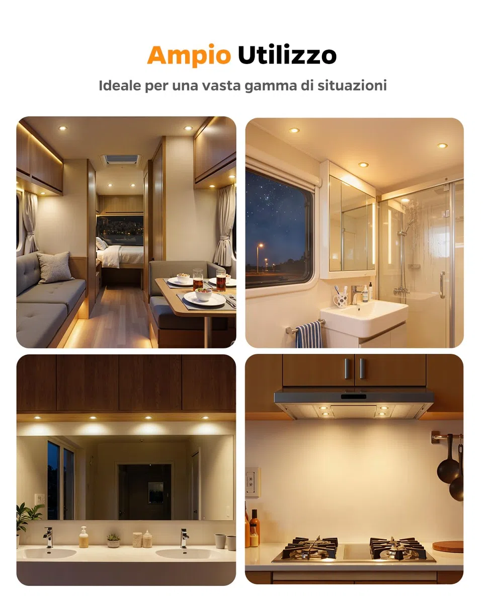 Sanyoung Faretti LED Incasso 12V Dimmerabile, 3W IP44 Faretti led Soffitto Ultrasottile 3000K Bianco Caldo 240LM, Foro 58-62mm, Alluminio Luci LED Camper 12V per Barca Cucina Bagno, Nero, Set di 3