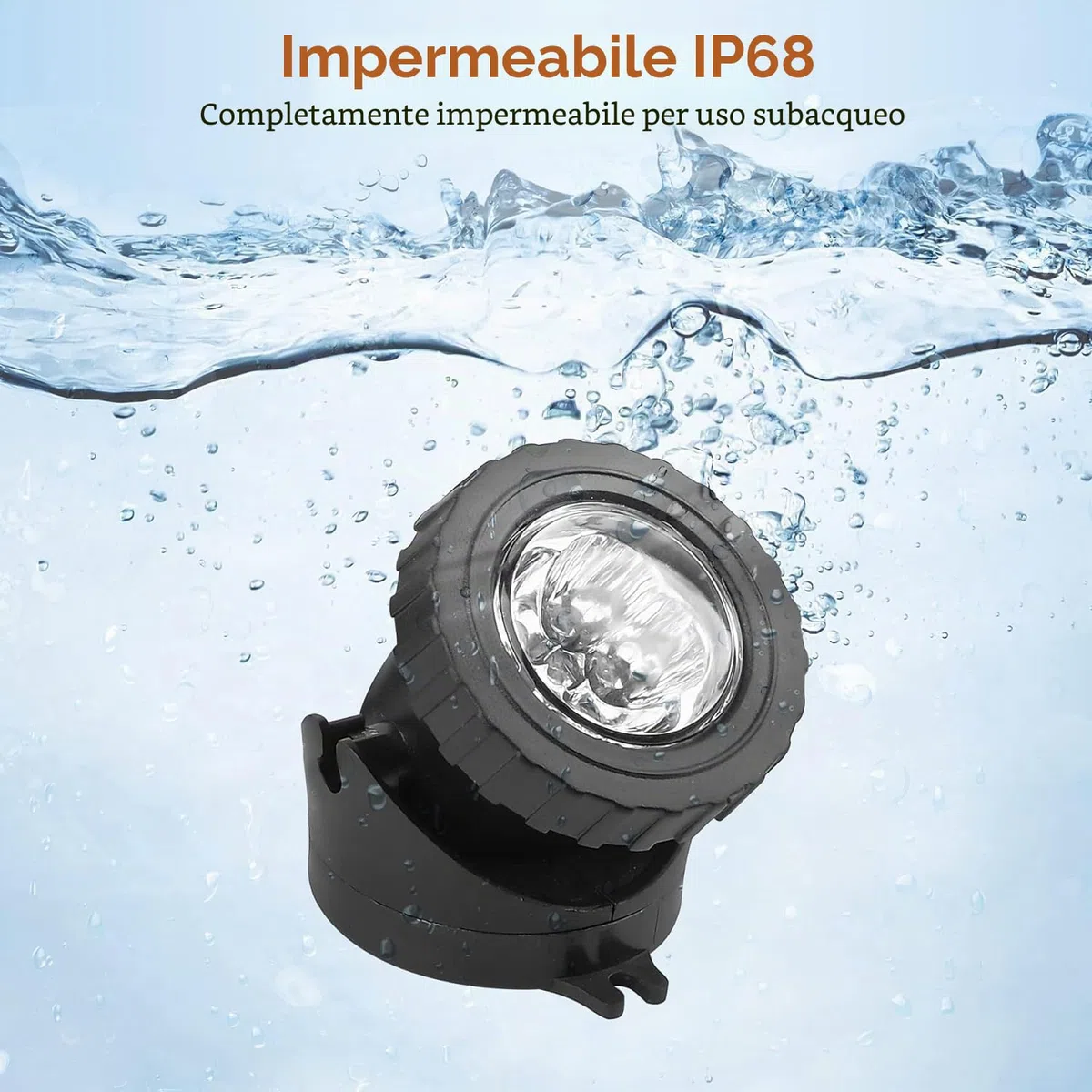 NATPOW Luci Piscina Impermeabile RGB, Cambiano Colore Luci per Laghetto Bluetooth Telecomando Controllabile, 5V Impermeabile IP68 Luce Subacquea per Giardino, Acquari, Fontana, Laghetto (3 in1)