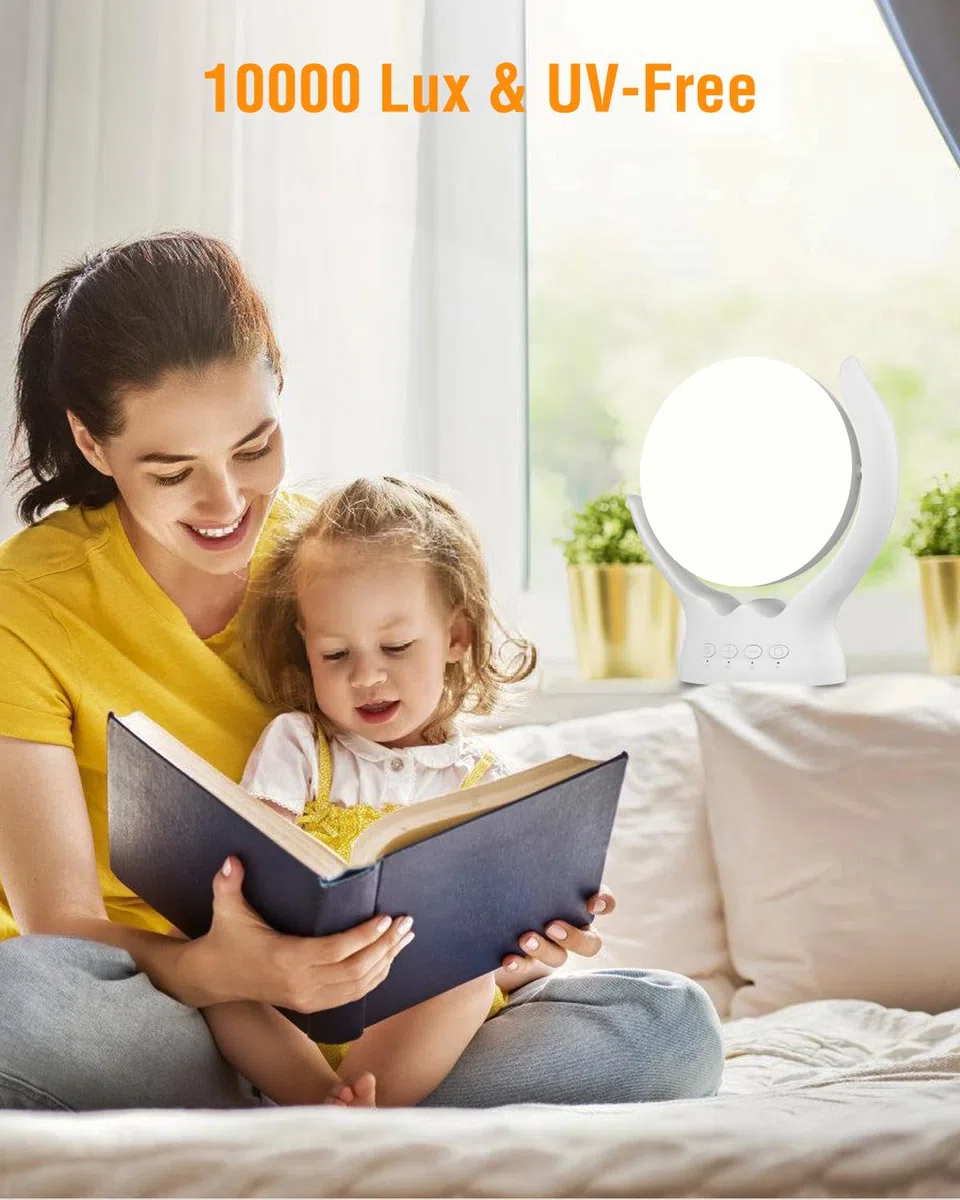 Lampada per luce diurna, lampada per terapia della luce da 10000 Lux senza UV, (Bianco)
