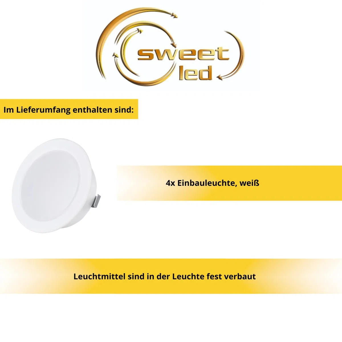 Swwet-Led Set di 3 Faretti led da incasso per mobili, 230V, 3,5 W, IP44 G4, 21mm ultra piatti Faretti LED da Incasso, 3000 K, Bianco Caldo, per cappa da cucina, bagno, faretto da incasso