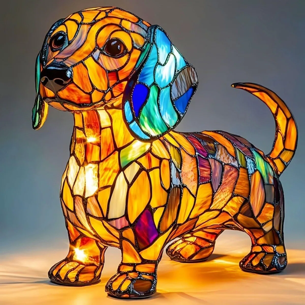 Lampada da comodino a LED a forma di carlino e bulldog inglese - Luce notturna decorativa per animali domestici alimentata tramite USB, regalo per amanti dei cani per casa/ufficio(Dog8)