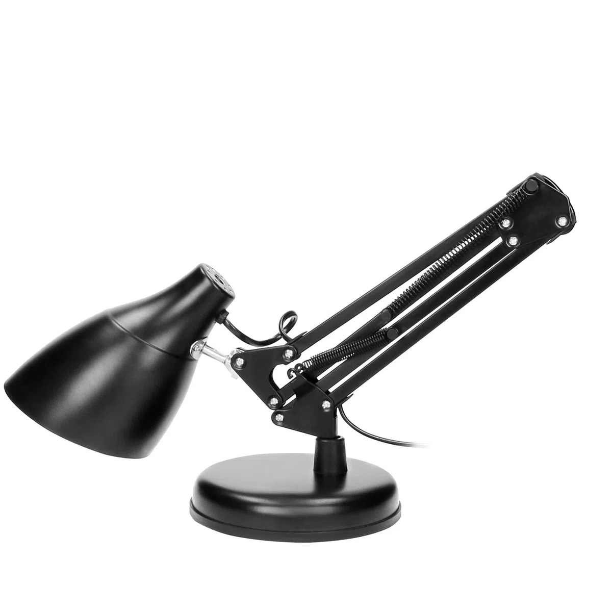 Virone DIAN Lampada da Scrivania in Acciaio Cavo da 110 cm (lampadina non inclusa) (nero)