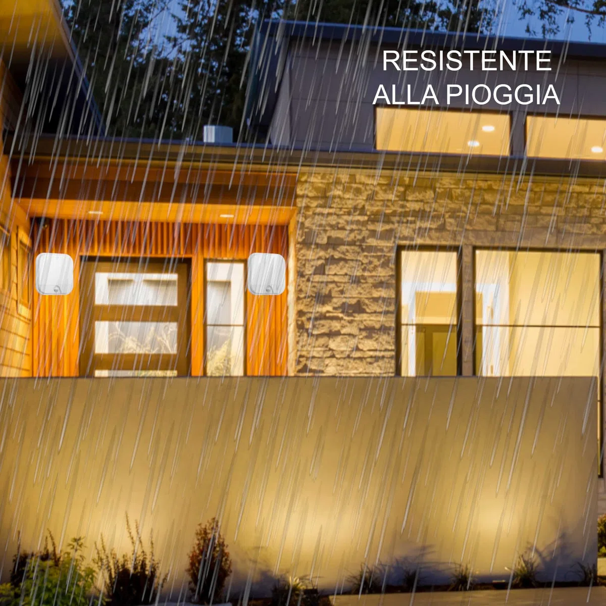 Sigmaled lighting - Plafoniera Led Esterno Interno 20W IP65, Applique da Parete Esterno con Sensore di Movimento, Luce Naturale 4000K 1900Lm, Luci Esterne a Muro Quadrata per Giardino, Scale, Casa