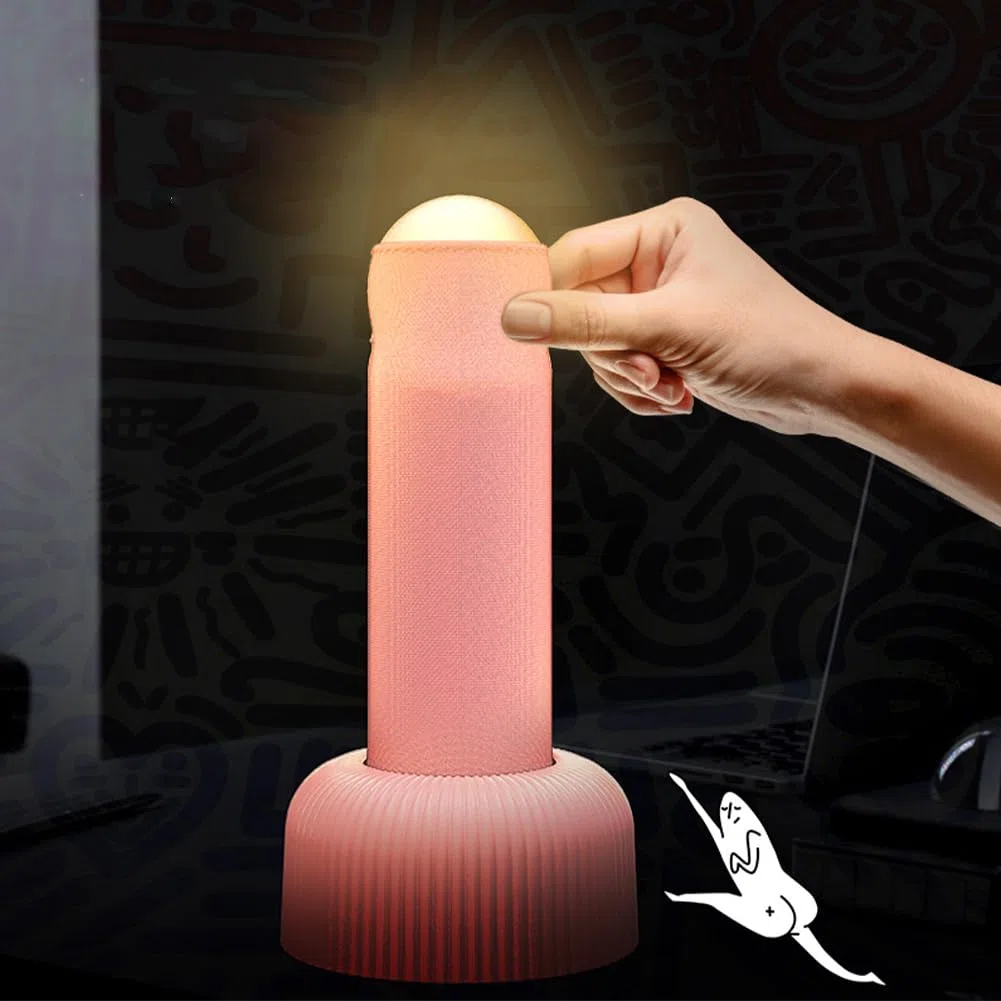 Divertente luce notturna for adulti Adolescenti Bambini Lampada da scrivania a forma di pene Lampada da comodino a mano Lampada da comodino for la cameretta dei bambini Luce notturna