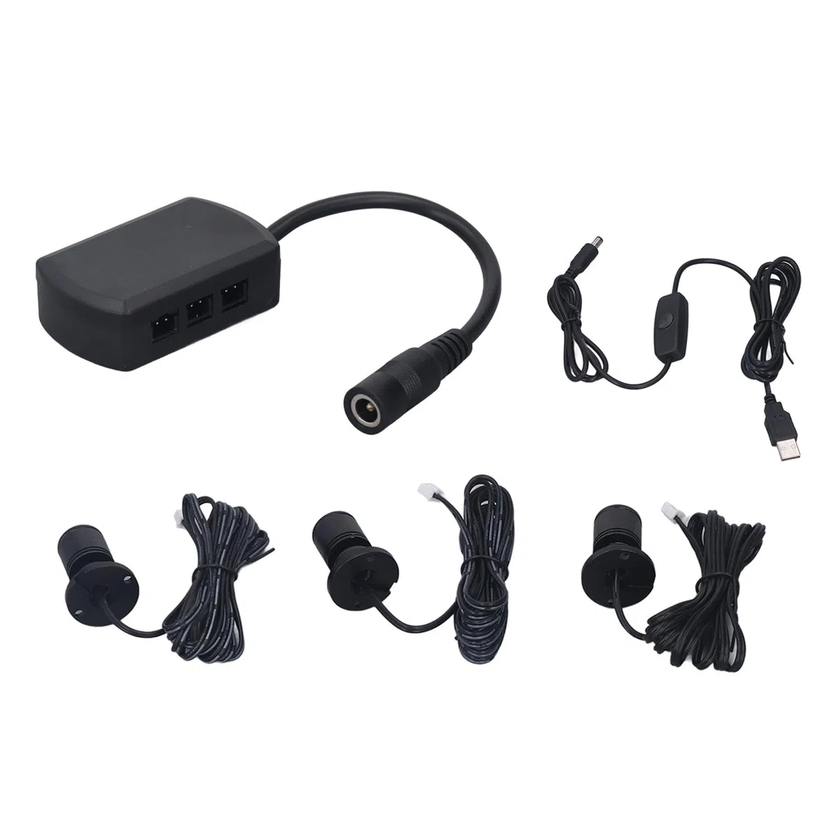 KKPLZZ Mini Faretti a LED 5V USB Display per Vetrina Luce da 1 a 3 Piccola Luce per Armadietto Dimmerabile per Collezione di Gioielli (Luce naturale)