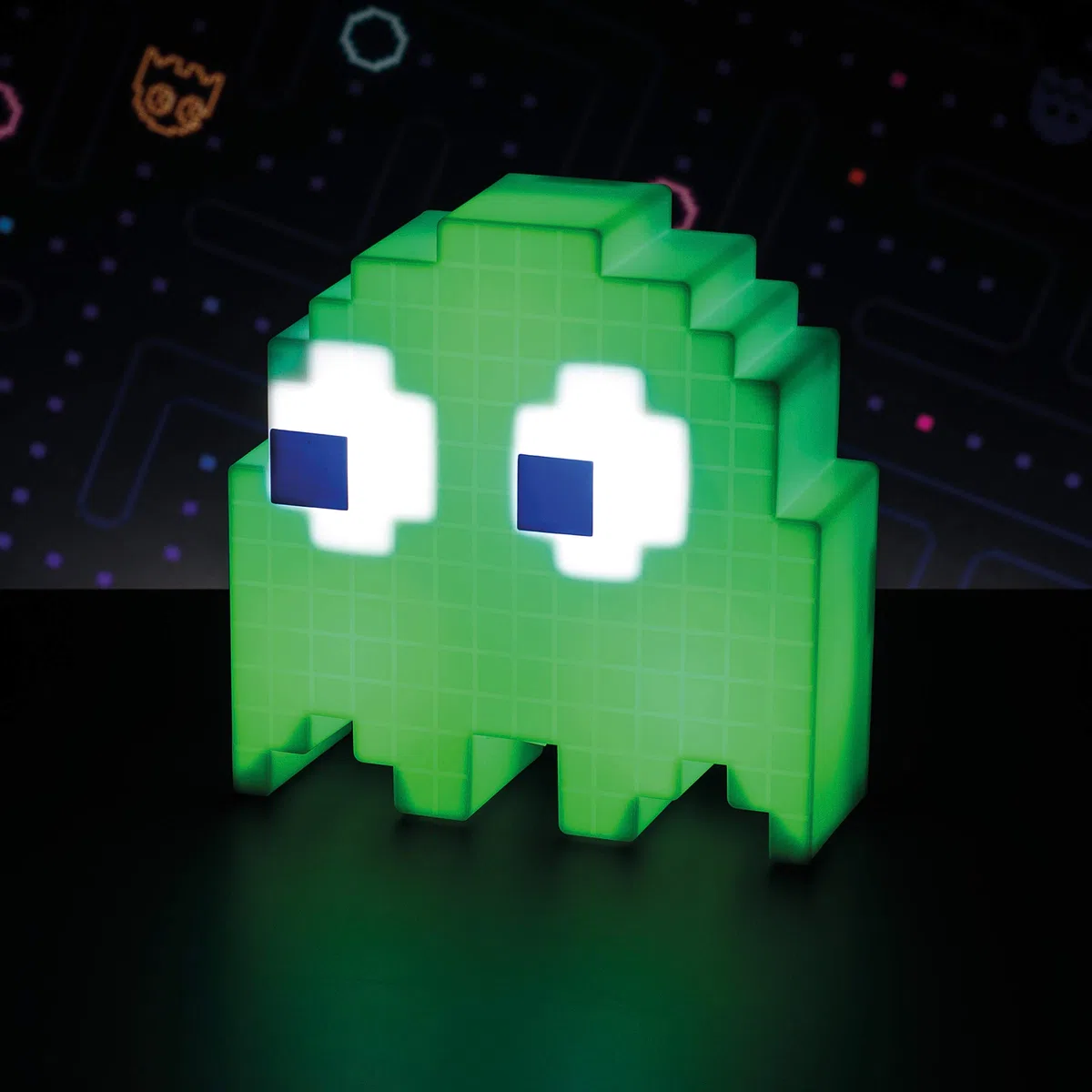 Luce Pac-Man Ghost Cambia Colore con la Musica, Alimentata via USB, Regalo Retro Gamer
