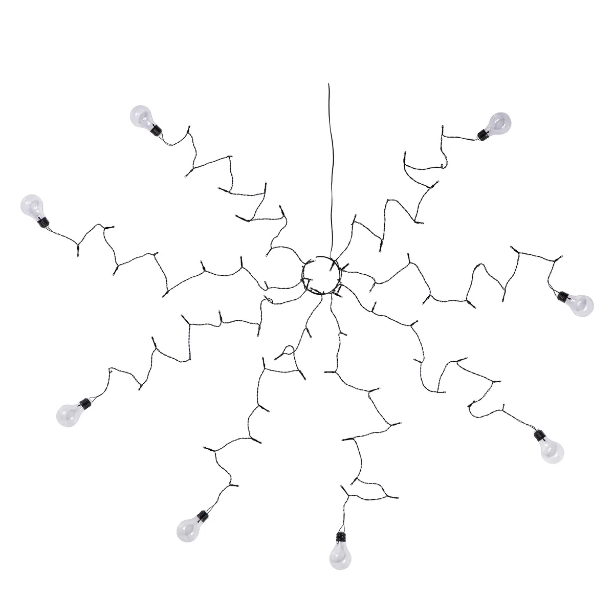 Lights4fun Catena Luminosa per Parasole con 80 LED Bianchi Caldi a Pile per Esterni