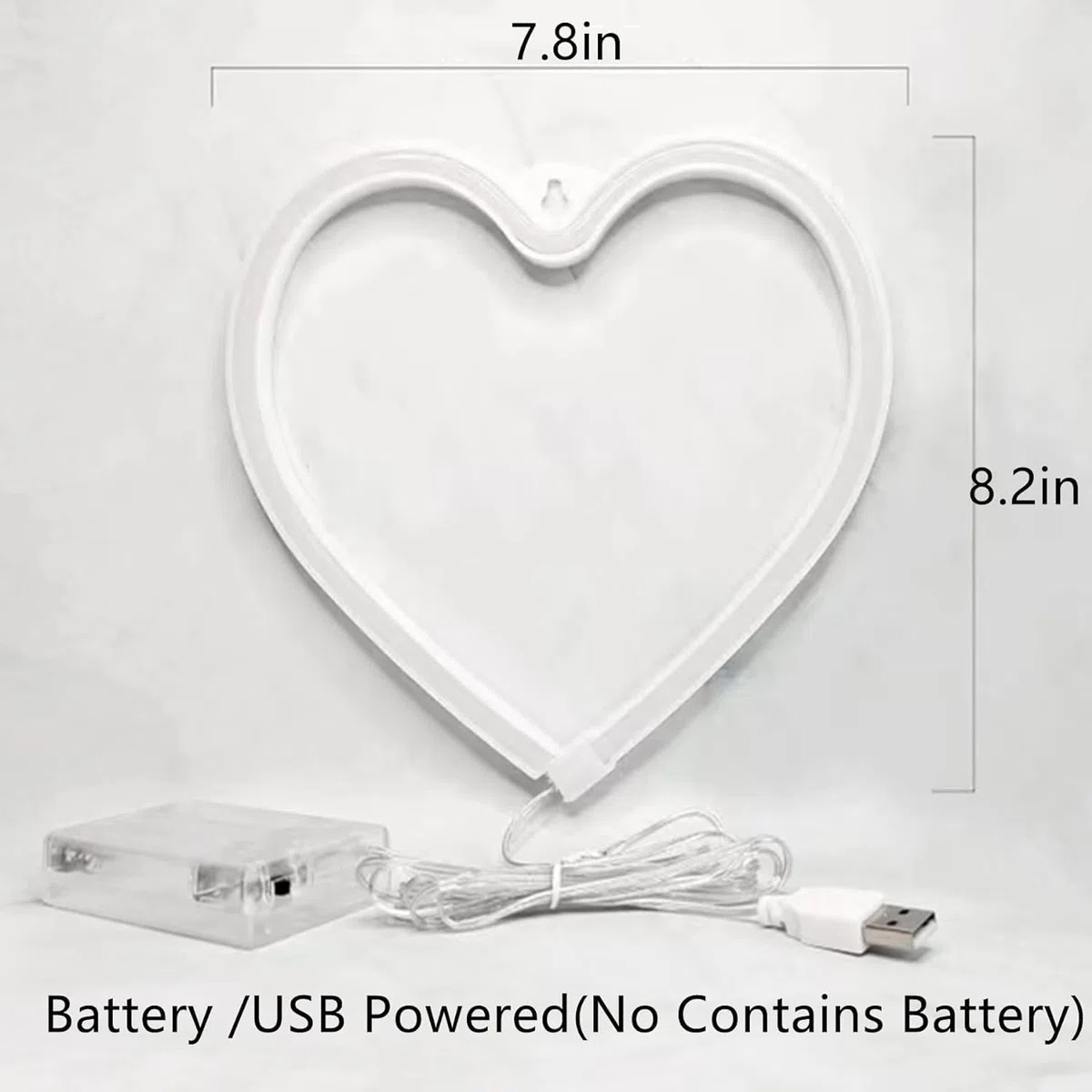 Segno del Heart Led 2 pezzi,Lampada al neon a forma di cuore d'amore di San Valentino alimentata a batteria per Matrimonio Decorazione della parete della stanza delle donne della ragazza(Rossa)