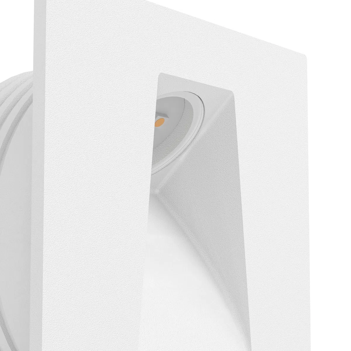 Eglo Led luce da incasso Mecinos, faretto da incasso, illuminazione per scale in metallo bianco, Led lampada da incasso a parete, L x L 8 cm