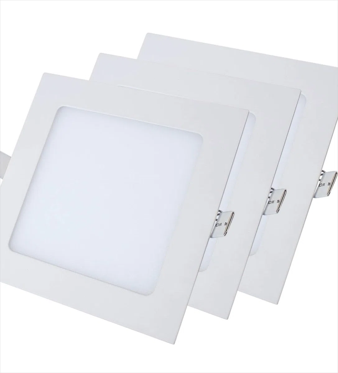 3 x Faretti Led da Incasso Quadrato luce bianca Naturale 4200k led integrati luci ultrasottili soffitto illuminazione interno Lampada Plafoniera da Incasso Cartongesso (18 watt (22x22cm))