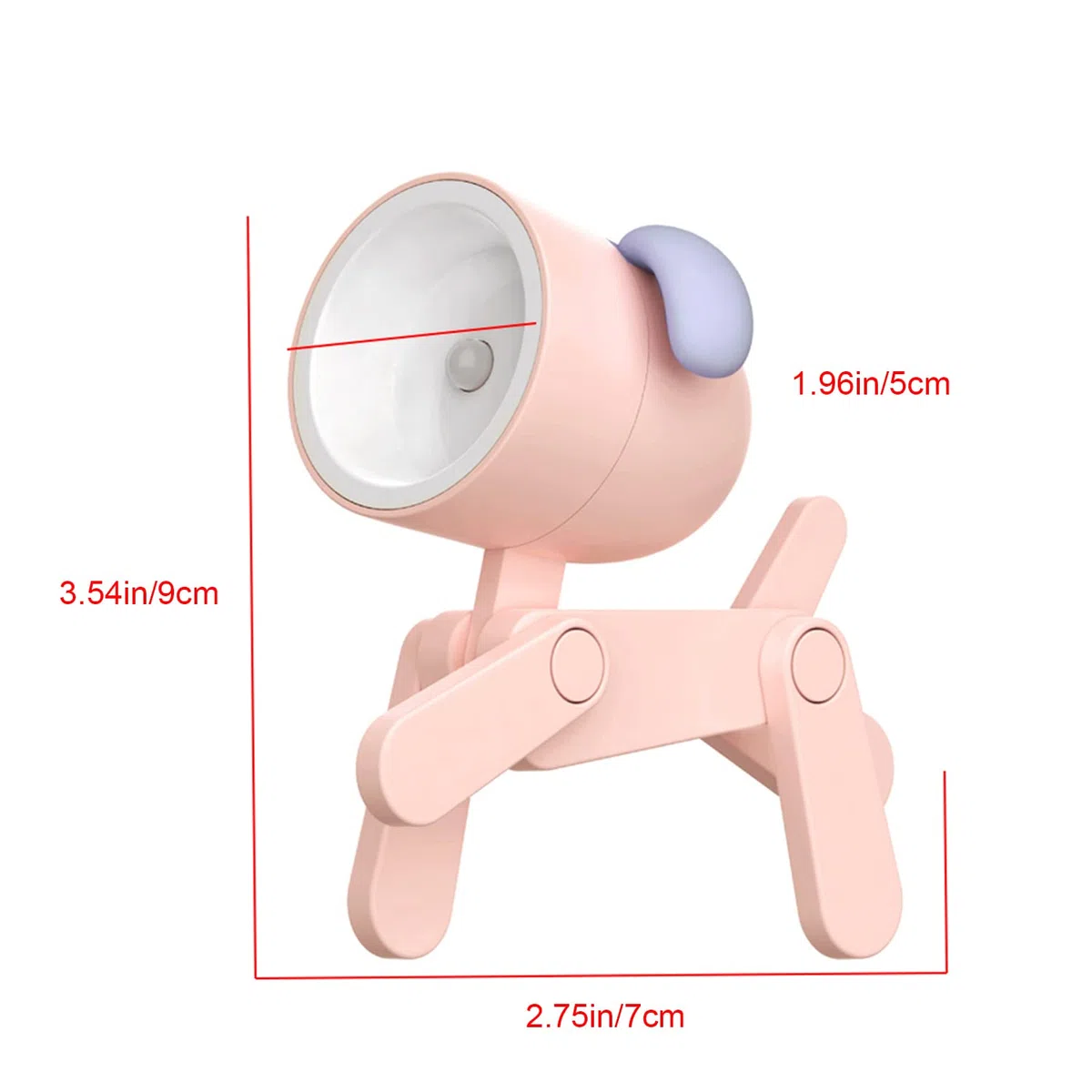 4 mini lampade da scrivania a LED con funzione di supporto per telefono, portatile, da scrivania di Natale, a forma di cane, piccola lampada da tavolo per ragazzi, ragazze, bambini, studenti.