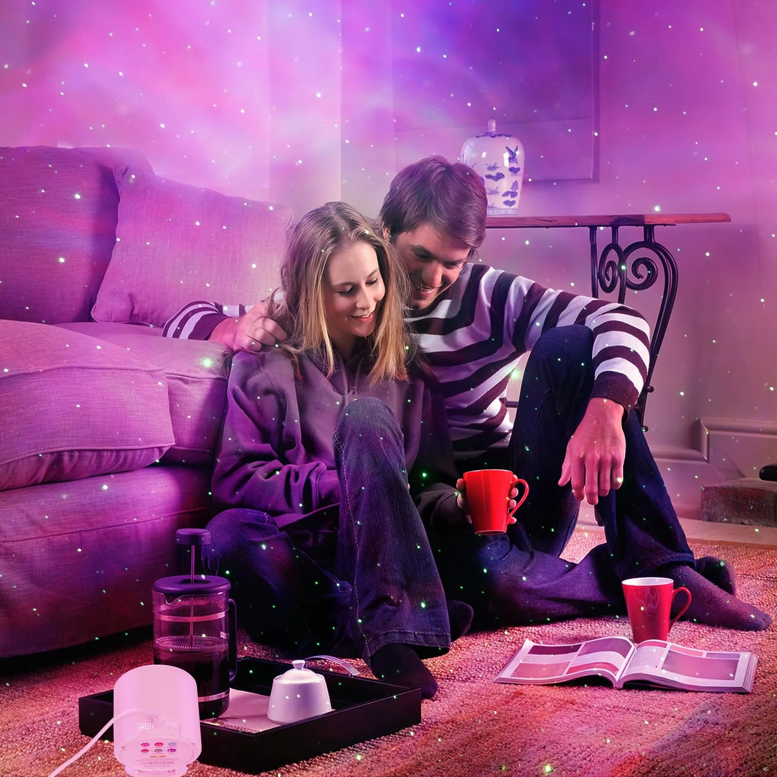 Lampada Proiettore Stelle,LED Proiettore Cielo Stellato Lampada, Proiettore cielo Stellato,LED Luce Rotante Nebulosa con Timer e Telecomando,per Bambini/Adulti/Regalo/Decorazioni
