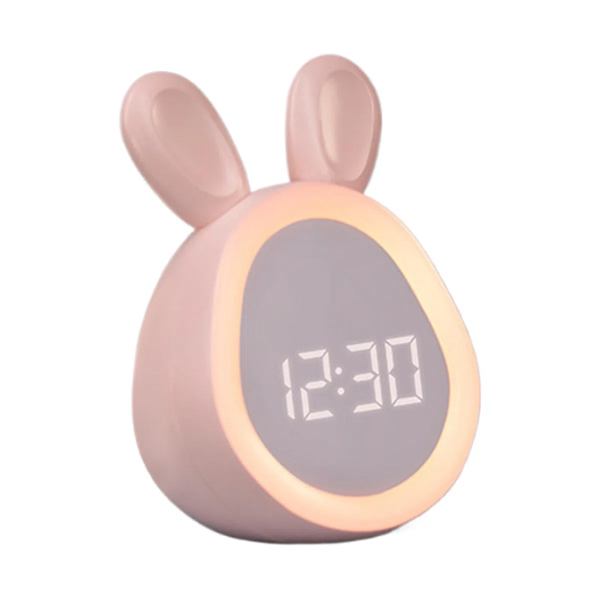 Generico Orologio con luce notturna per bambini, Sveglia per bambini | Sveglia Coniglio | Sveglia digitale, orologi digitali per camere da letto, ricarica USB, design con luce notturna per bambini