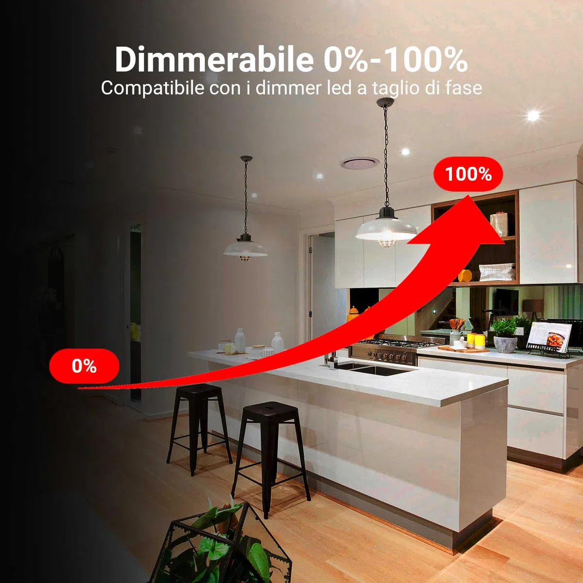 Sigmaled lighting, 6 Faretti Led da Incasso per Cartongesso, 5W Dimmerabili 450lm, Spot a Luce Naturale 4000K, Cucina, Casa, Faretti Led Soffitto per Interno, 220V-240V AC, Faretto con Foro Ø70-80mm