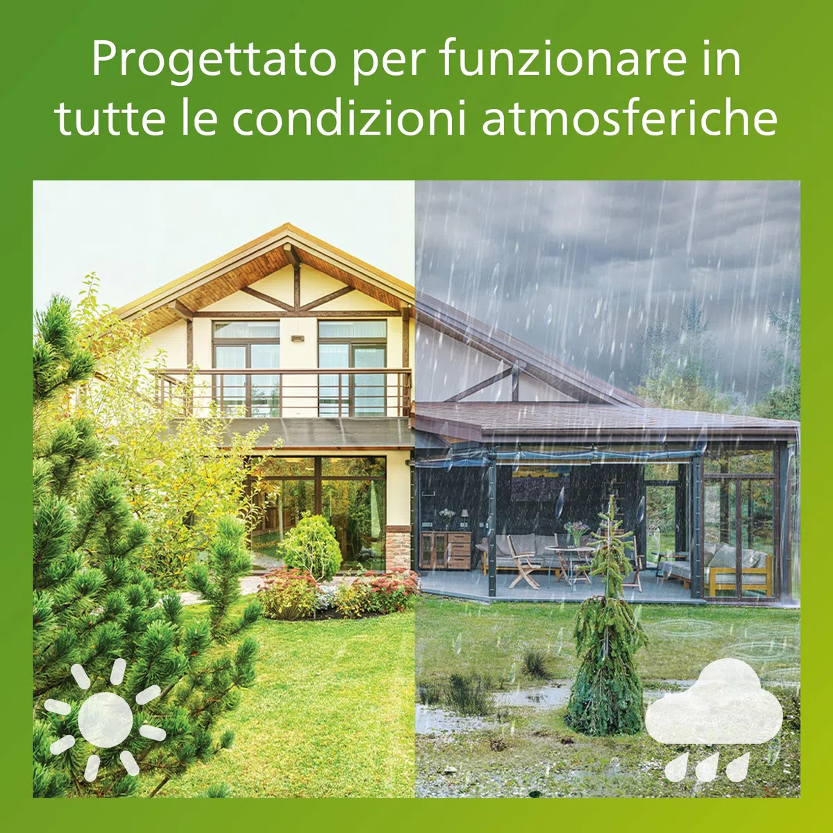 PHILIPS Lois, Proiettore per Esterni, con Sensore di Movimento, 50 W, 5000 K,Nero