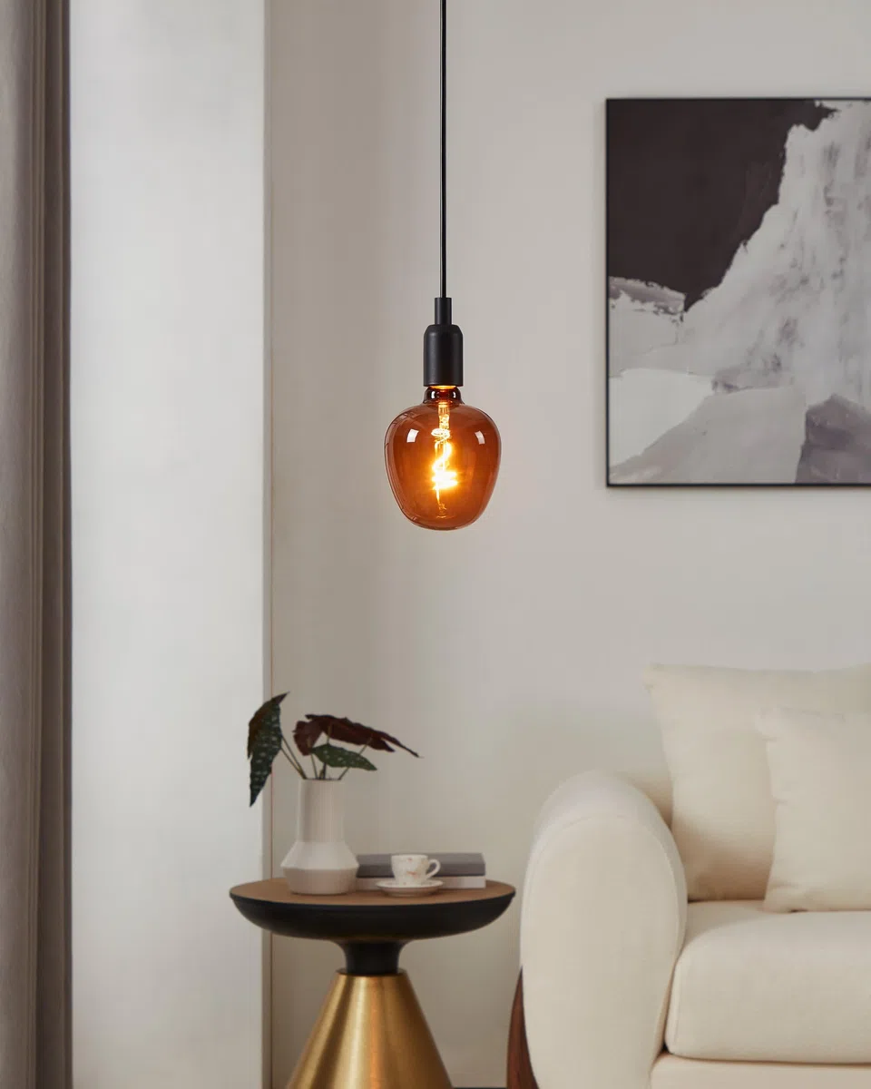 Eglo Lampadina XXL E27, dimmerabile, a spirale, stile rétro, molto grande, marrone cognac, 4 W, 40 lumen, luce bianca calda, 2000 K, lunghezza 18 cm (Confezione da 2)