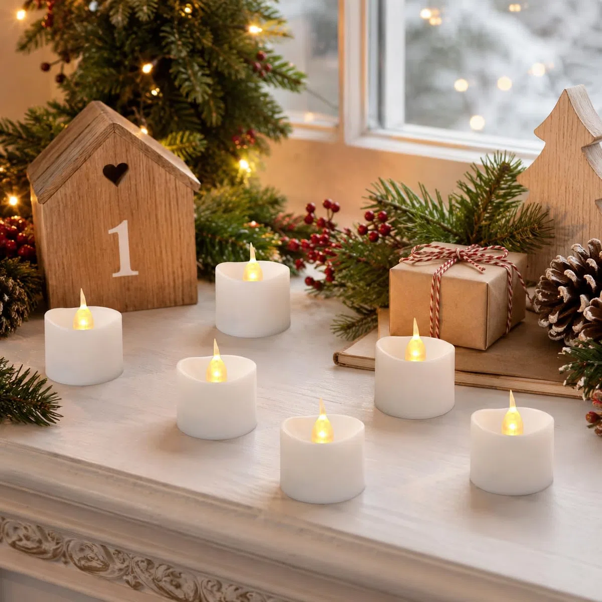 Da by 24 Pezzi Bougie LED Tè con Telecomando, Pile CR2032 Incluse, Senza Fiamma, per Decorazione Casa Matrimonio Festa