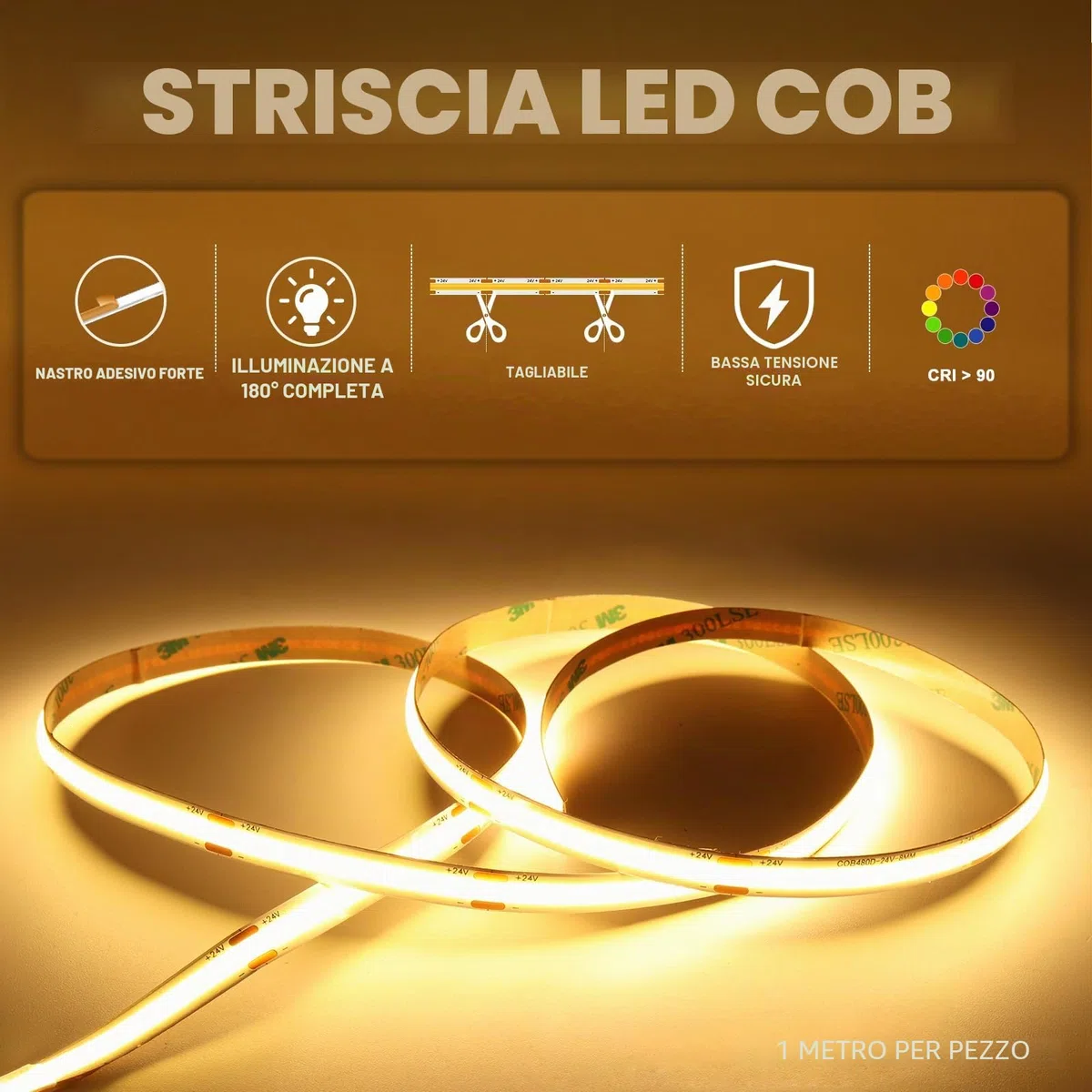 Illuminazione intelligente per scale, 20 livelli, luce bianca calda, 3000 K, LED COB con sensore di movimento e sensore di luce, sistema di illuminazione intelligente per interni, automatico e a
