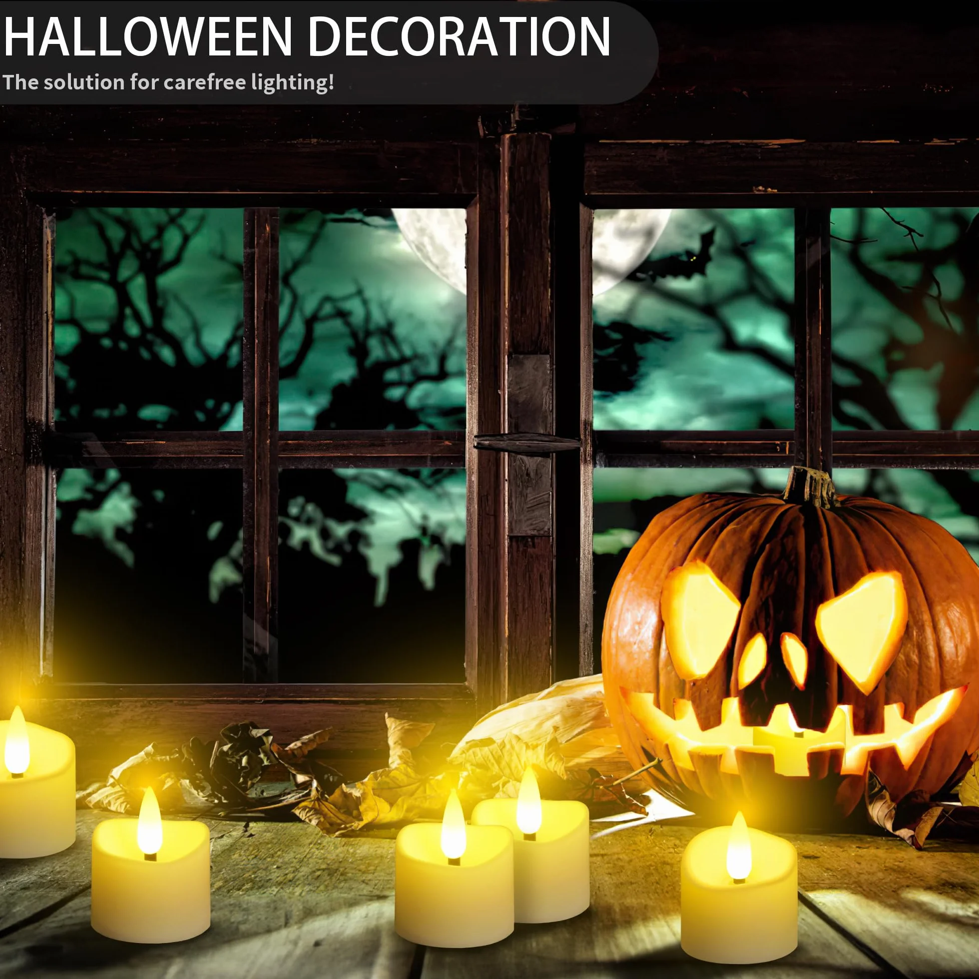 daphomeu Candela LED Con Telecomando 24 Pezzi, Senza Fiamma, Con Funzione Timer, Candela Elettrica Tremolante, Per Matrimoni, Feste, Halloween, Natale, Decorazioni Per La Casa