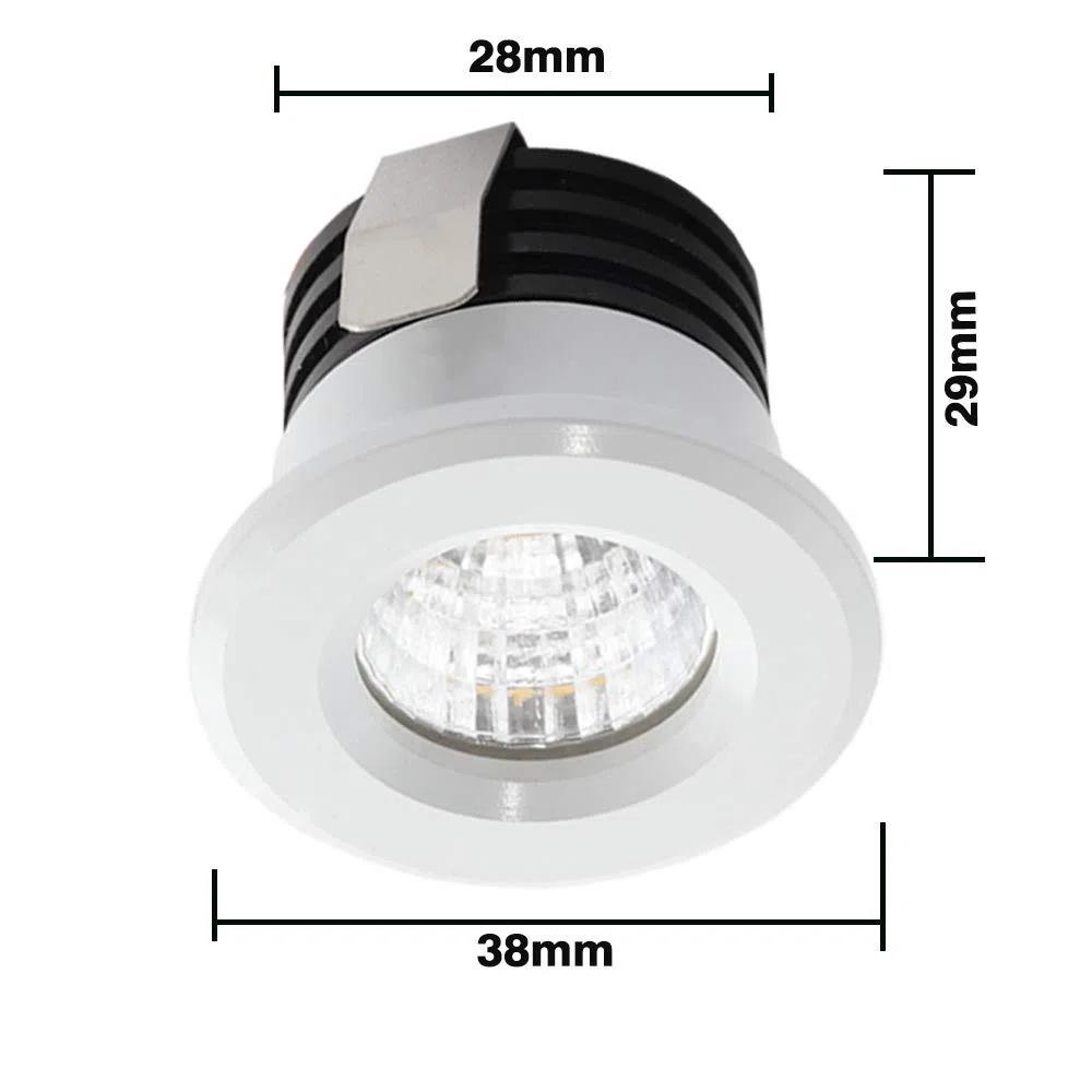 4 x Mini Faretti LED da Incasso 3W Bianco Caldo,Luci Mini Faretto LED Per Il Vetrina Station di Interni Illuminazione Cartongesso Incl.Seperated Trasformatore