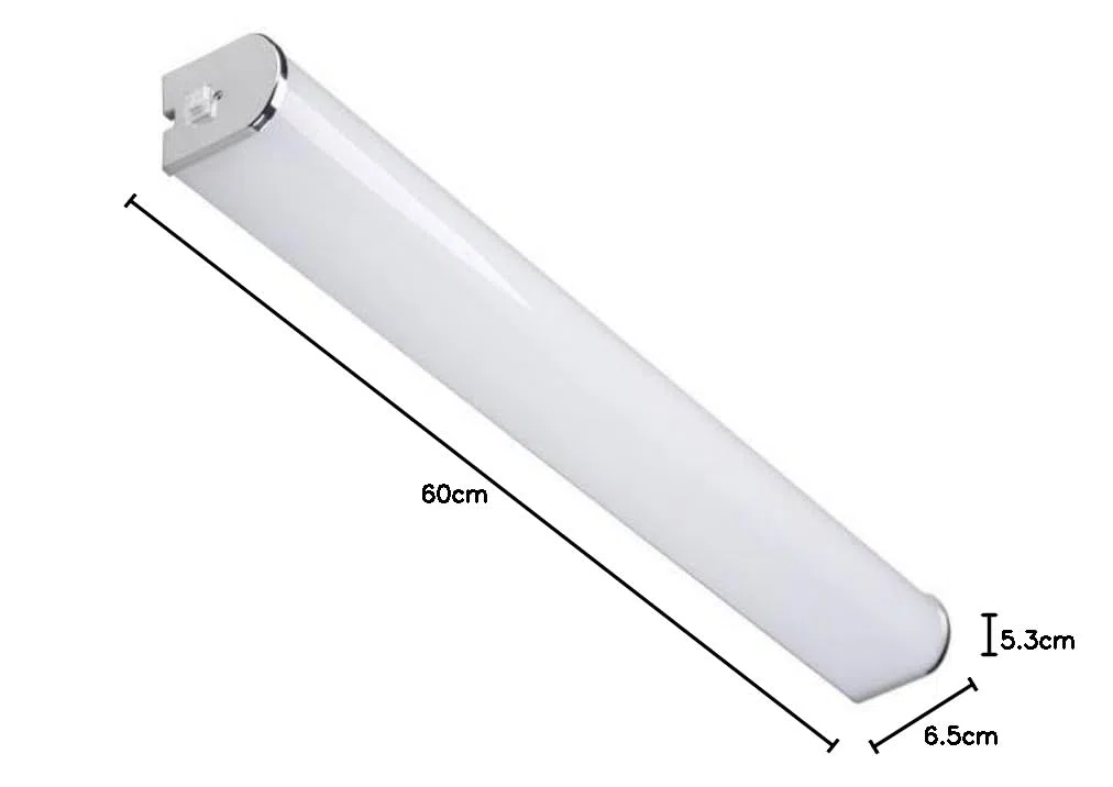 BARCELONA LED - Applique da bagno a LED da 15 W e 60 cm - Luce bianca calda, 1200 lm, IP44 impermeabile - Illuminazione moderna ed efficiente per specchio, mobiletto o parete del bagno