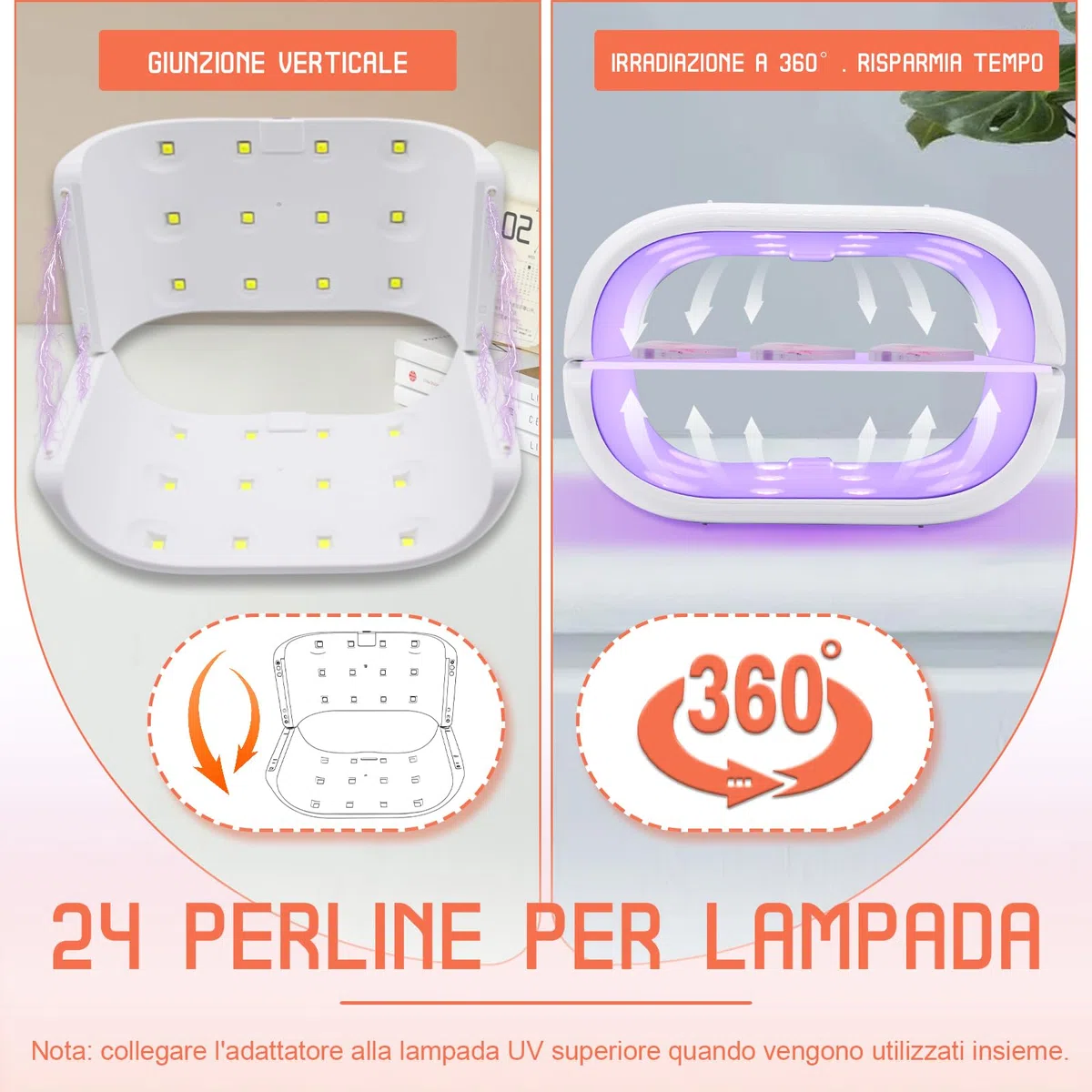 Lampada UV per resinas,lampada a doppio lato in resina UV con display LED,36 W,asciugatura rapida,regolazione dell'ora regolabile,utilizzabile per fai da te,resina,forme di Gioielli