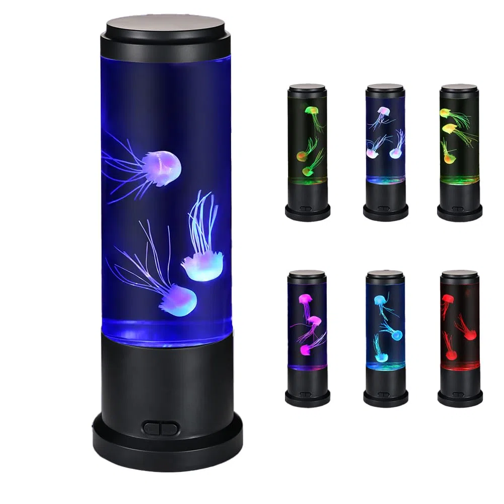 Lampada medusa, lampada lava LED da 28 cm, cambia colore, regalo per bambini e adulti, decorazione per casa e ufficio