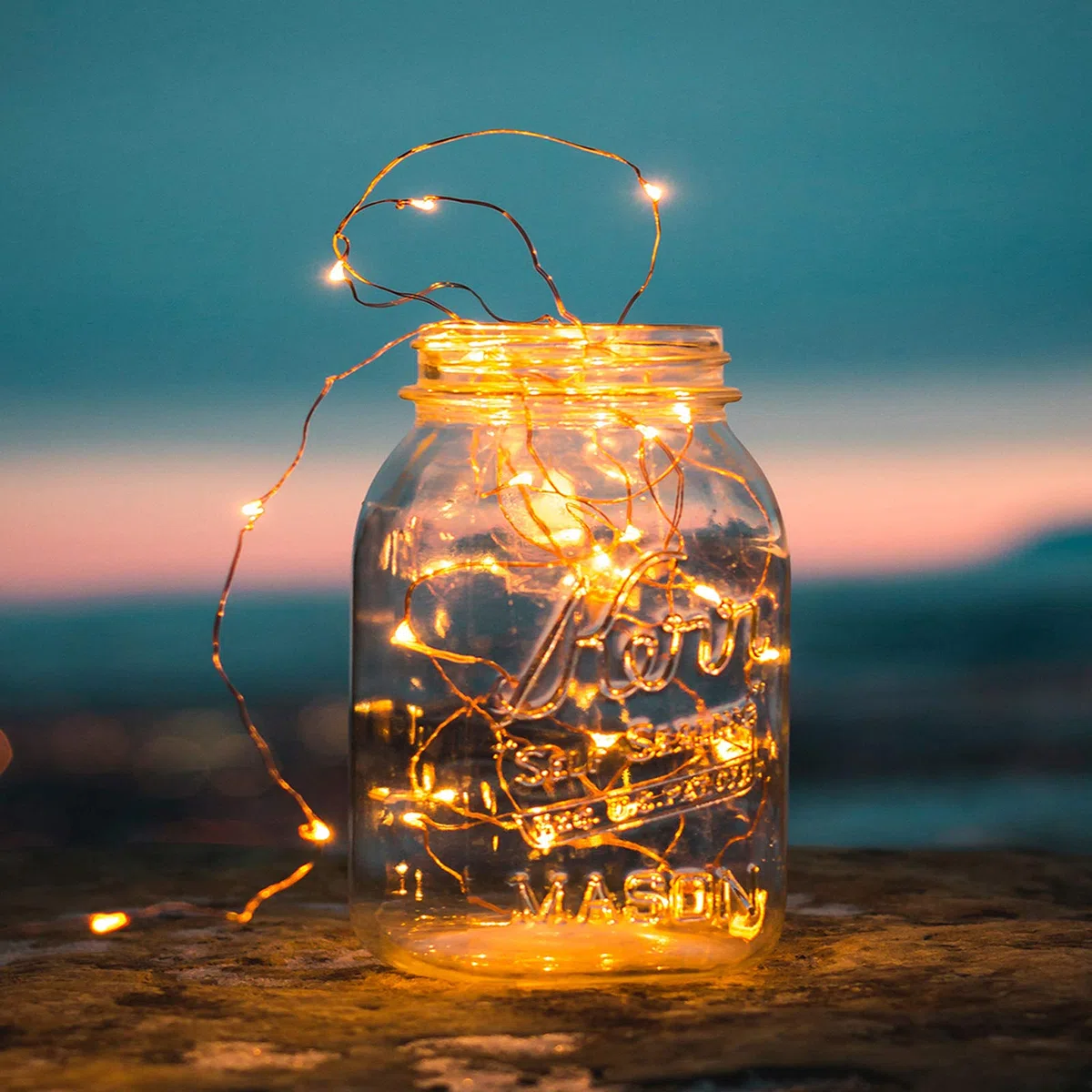 PChero 6pezzi Appesi Impermeabili con Coperchio a Forma di Barattolo per Muratore Solare con Luci a Fata con 20 LED e Ganci, Perfetti per Feste, Matrimoni, decorazioni Natalizie (bianco caldo)