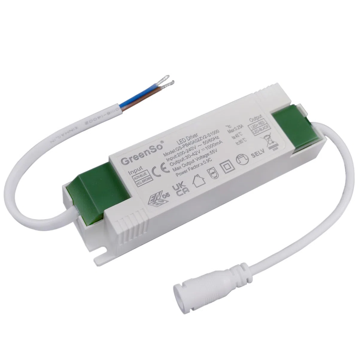 40W Trasformatore Alimentatore, Driver LED per Pannello Luminoso 60x60cm 120x30cm, Da 200-240Vac a 30-42Vdc 1000mA Driver a Corrente Costante Non-dimmerabile, ENEC UKCA CE RoHS
