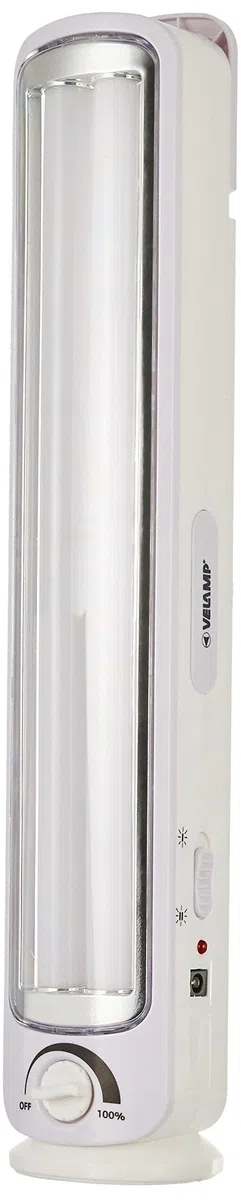 Velamp BIG TWIX - Lampada di Emergenza Portatile Ricaricabile, LED, Super Luminosa (500 lumen) - Dimmerabile - Con Caricabatteria Esterno, Sicura, Leggera e Compatta