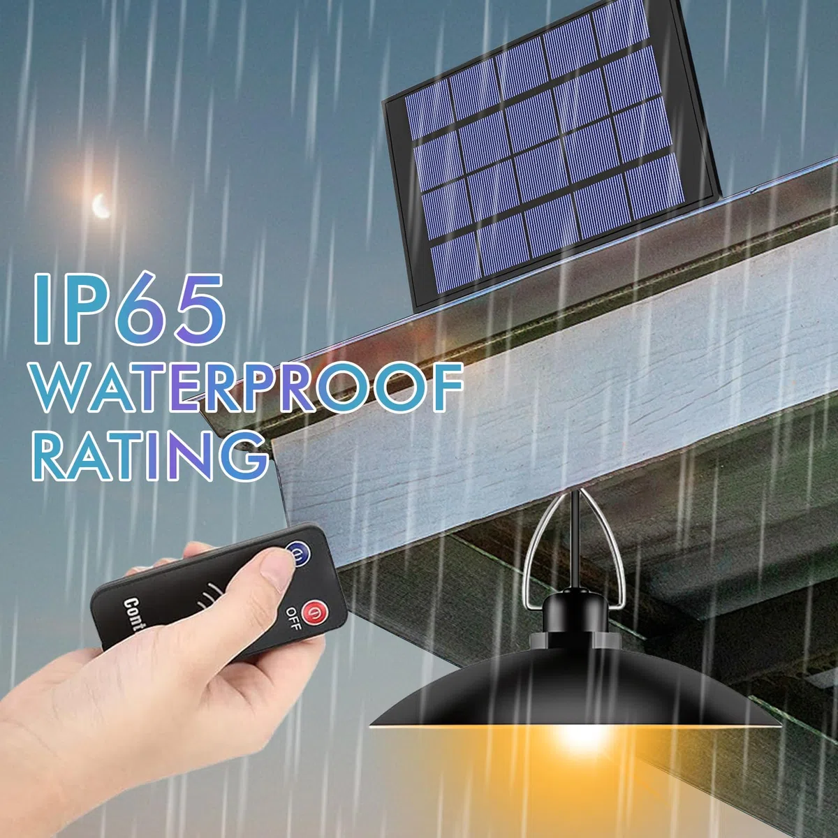 Lampada Solare Per iIerni Ed Esterni,IP65 Lampada A Sospensione Solare Con Telecomando,Lampade Solari Per Interni Ed Esterni,Lampade A Sospensione Per Giardino,Terrazza,Balcone