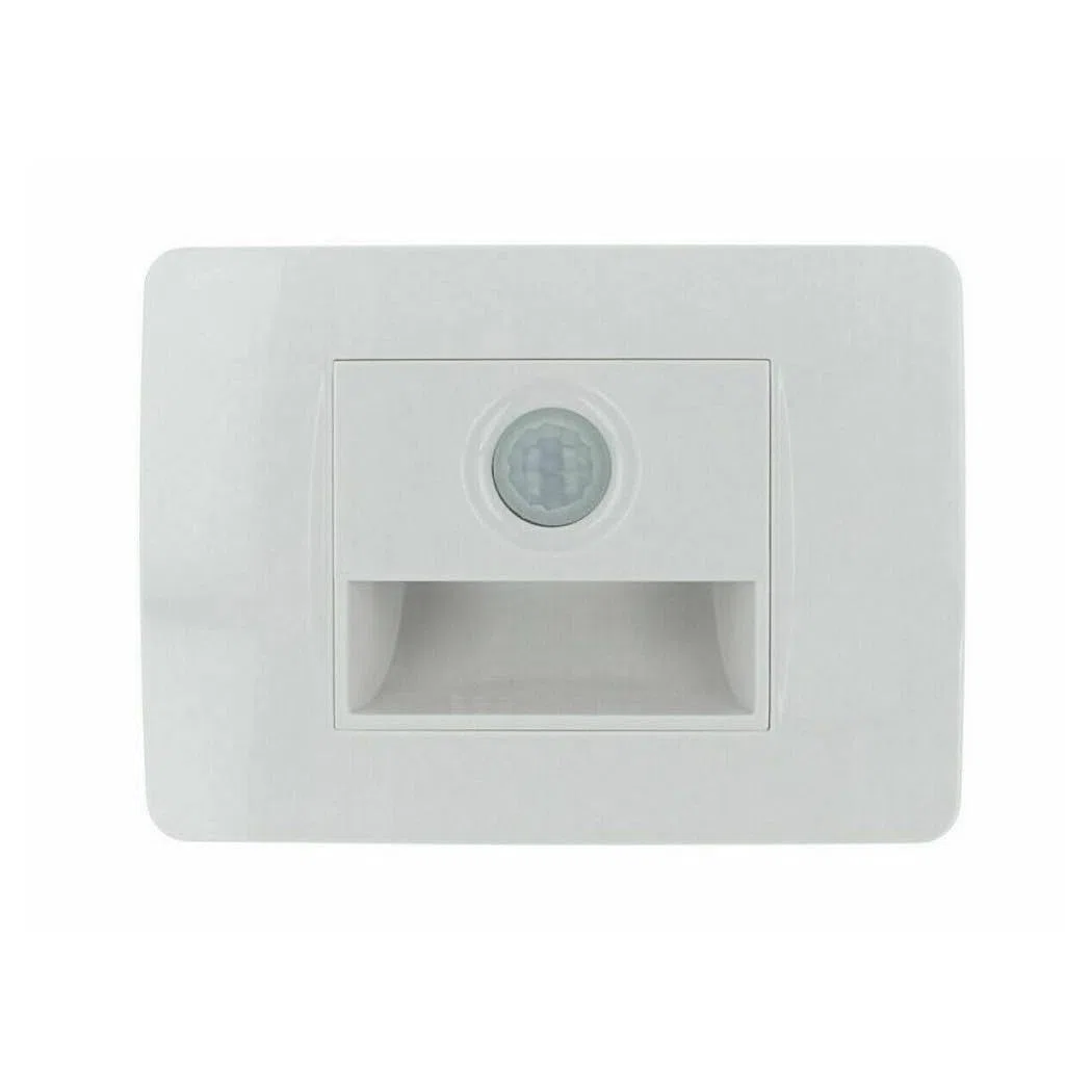 Trade Shop - Faretto Segnapasso A LED per Scatola 503 con Sensore Movimento Luce Fredda 6500k Bianco