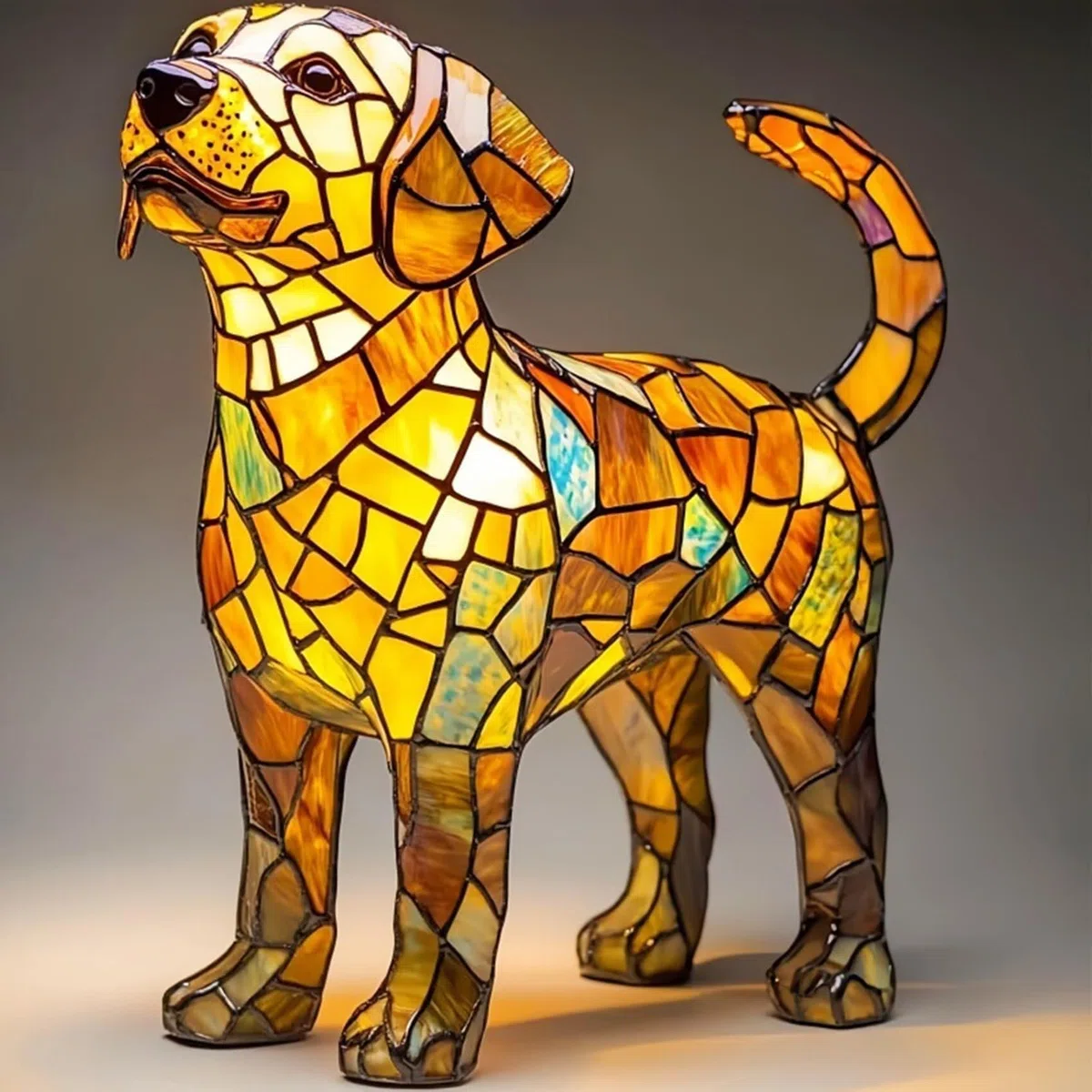 Lampada da comodino a LED a forma di carlino e bulldog inglese - Luce notturna decorativa per animali domestici alimentata tramite USB, regalo per amanti dei cani per casa/ufficio(Dog8)