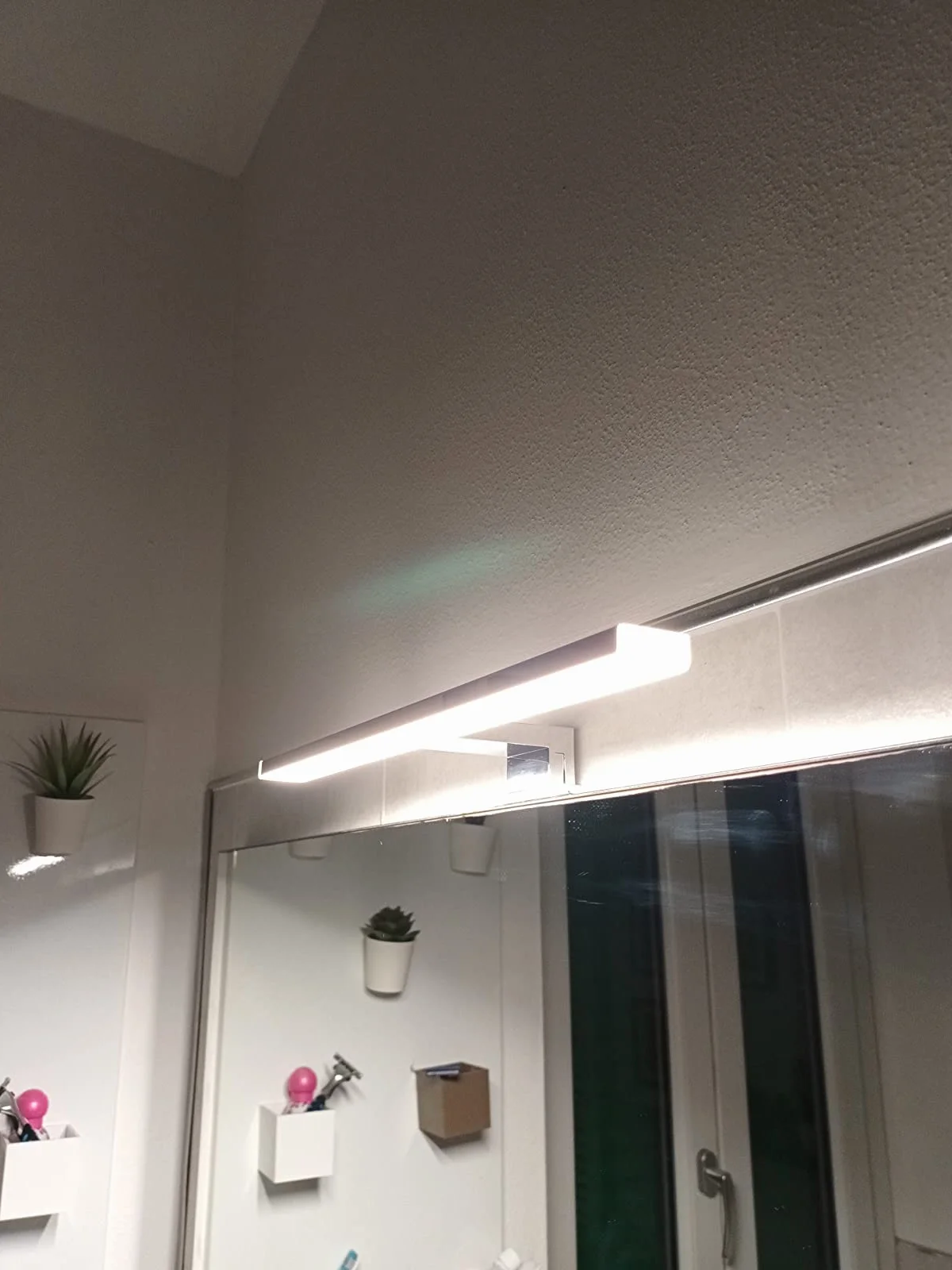 Lampada da Specchio a LED per Bagno,10W,820LM,40cm,Bianco Neutro,4000K,Montaggio 3 in 1,IP44,230V,400mm,Senza Tremolio,Lampada da Specchio per Armadio da Bagno
