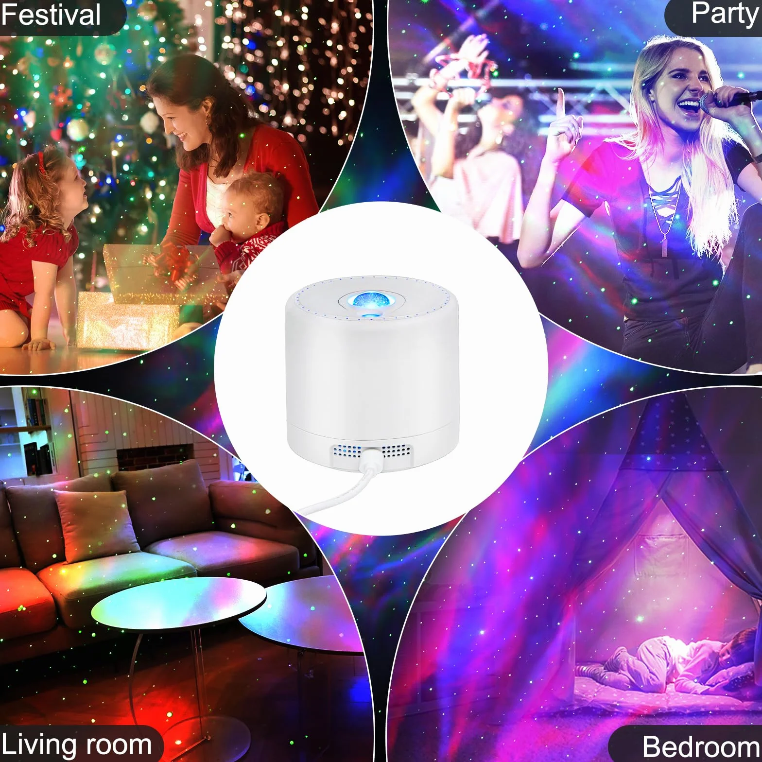 Lampada Proiettore Stelle,LED Proiettore Cielo Stellato Lampada, Proiettore cielo Stellato,LED Luce Rotante Nebulosa con Timer e Telecomando,per Bambini/Adulti/Regalo/Decorazioni