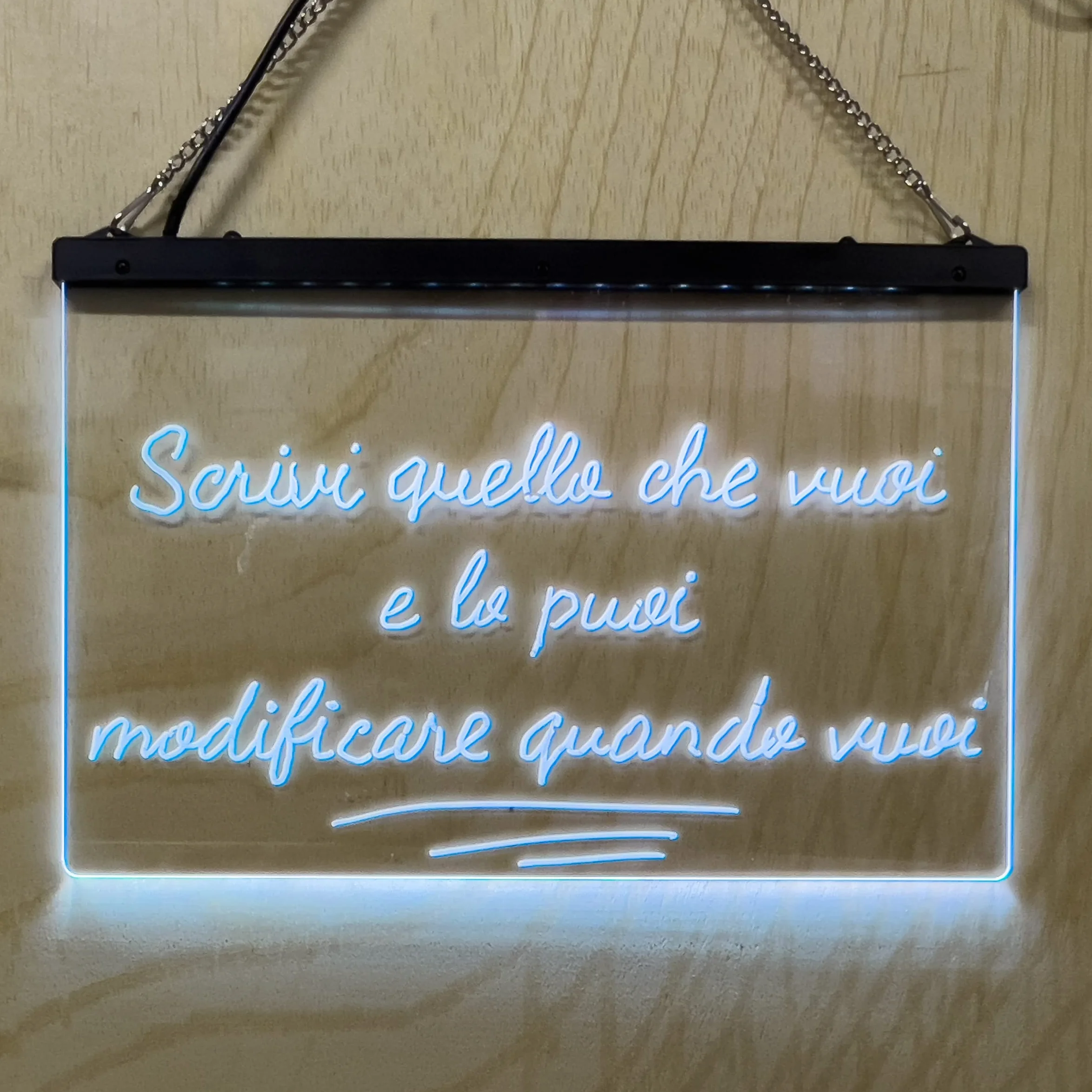 Insegna a led personalizzabile da te tabella luminosa personalizzata luce multicolore per locali bar uffici feste on air o semplice comunicazione