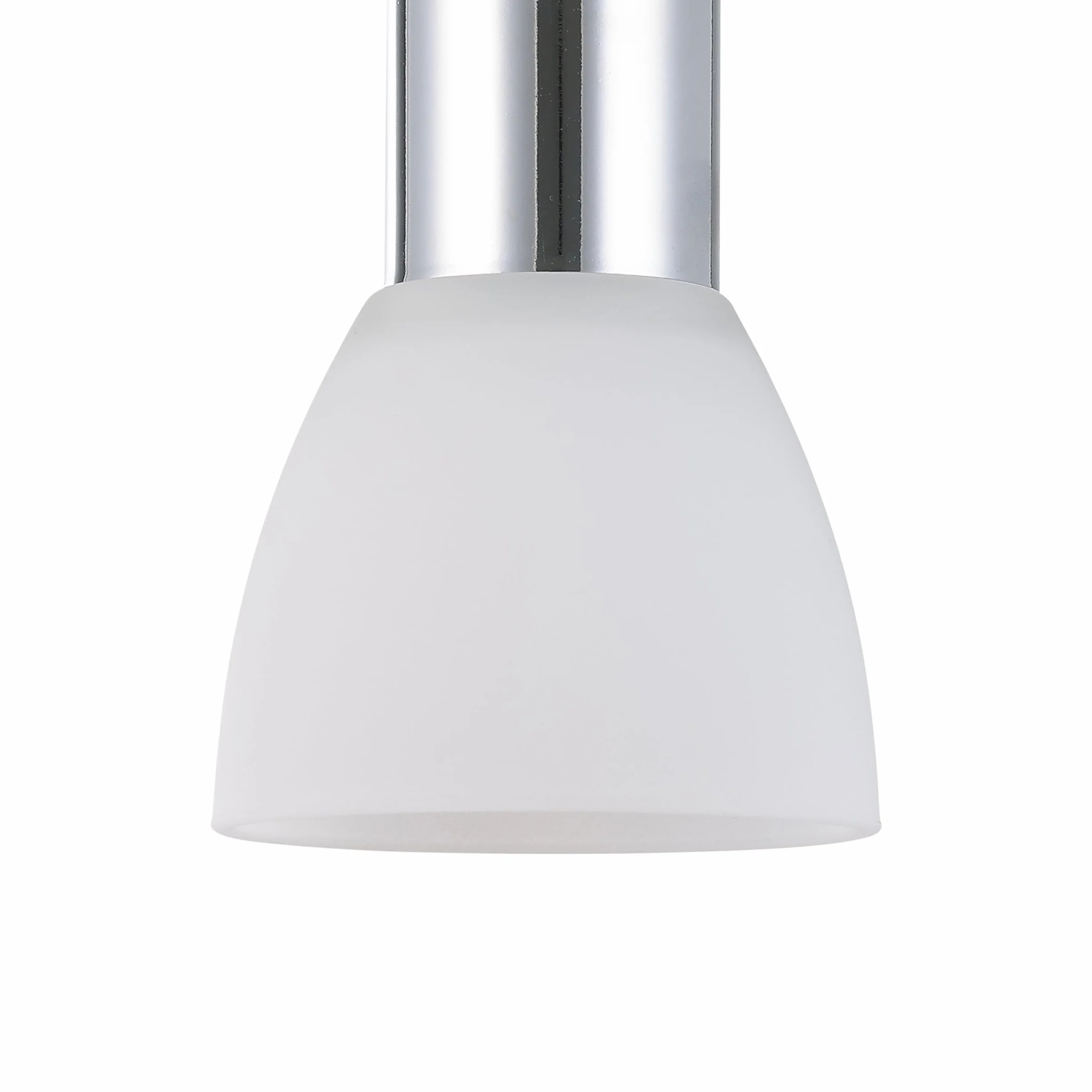 Eglo Sticker Lampada con finitura a specchio, applique, lampada cromata a specchio, metallo e vetro opalino satinato, lampada da bagno cromata, bianco, luce a prova di umidità, IP44, attacco E14