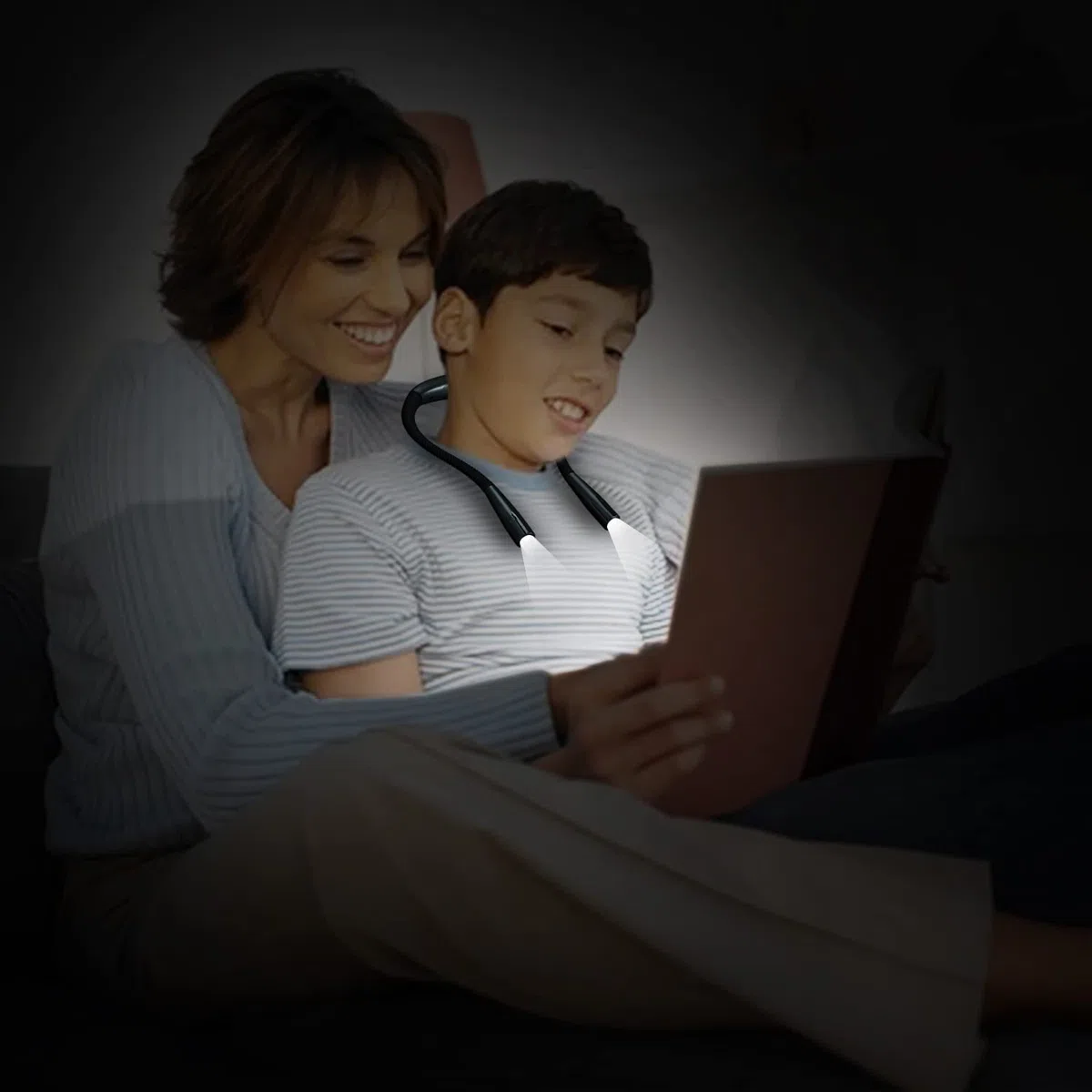 Lampada da Lettura, LED Luce per Lettura Libri a Letto, Ricaricabile, 3 Colori, 9 Livelli di luminosità, Bracci Flessibile per Studio, Letto, Viaggi, Lavoro a Maglia (Grigio)