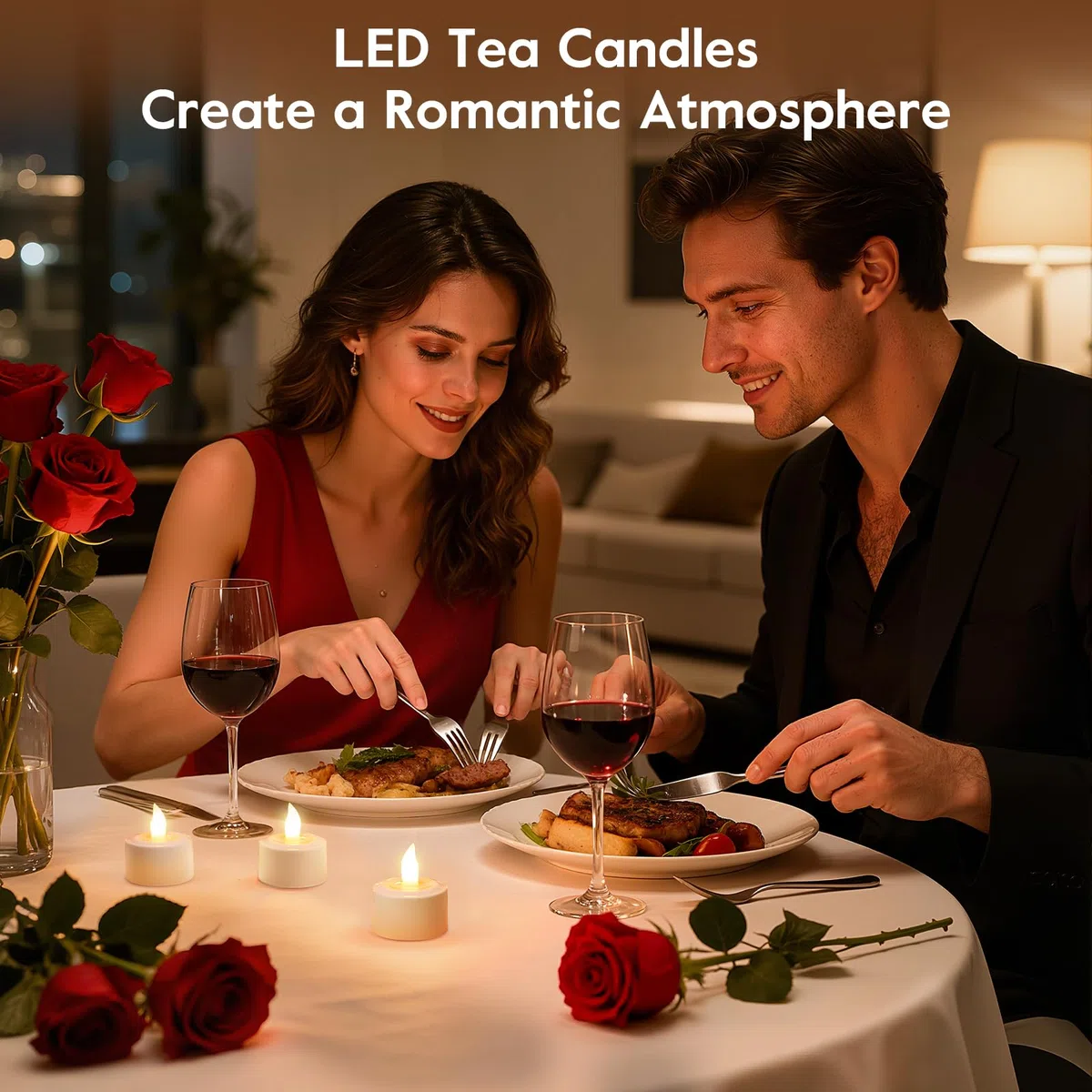 EXTSUD 6 Candele a LED Ricaricabili con Dock di Ricarica Candela Led Senza Candele Led Fiamma Oscillante per Casa Tavolo Natale Compleanno Matrimonio Decorazione