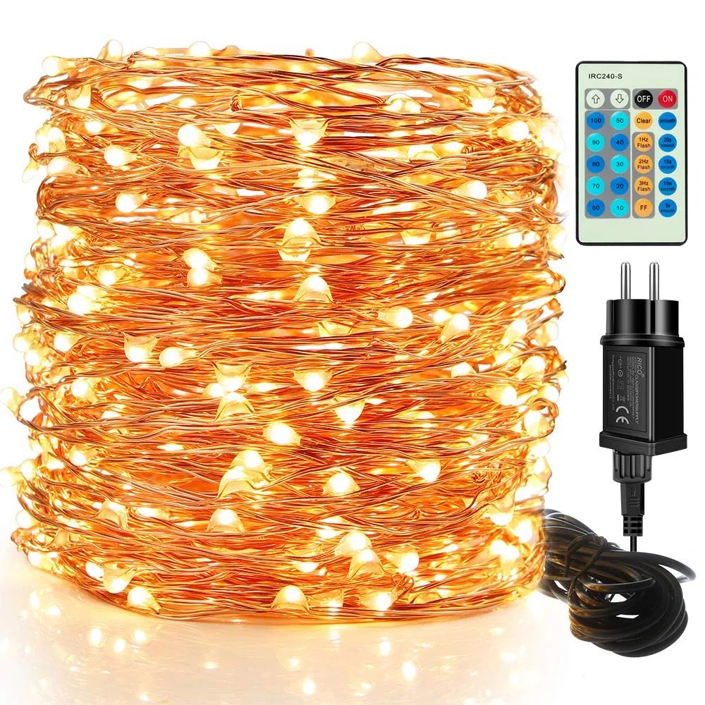 Catena Luminosa Stringa Luci - Moobibear 30M 300 LED Fata lucida a fili di rame, Impermeabile IP65 per Casa, Festive, Natale ed Bar Decorazioni( Bianco caldo )