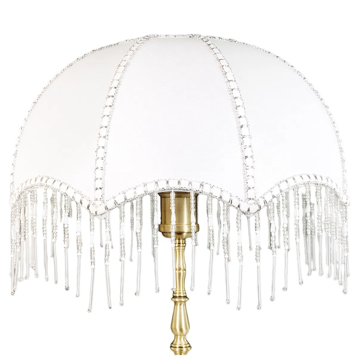Paralume Vintage con Nappe Paralume Frange, Paralume a Cupola smerlata, paralumi antichi sostitutivi per lampade da Tavolo E27 lampade da Pavimento, da 7,9 Pollici di Diametro.