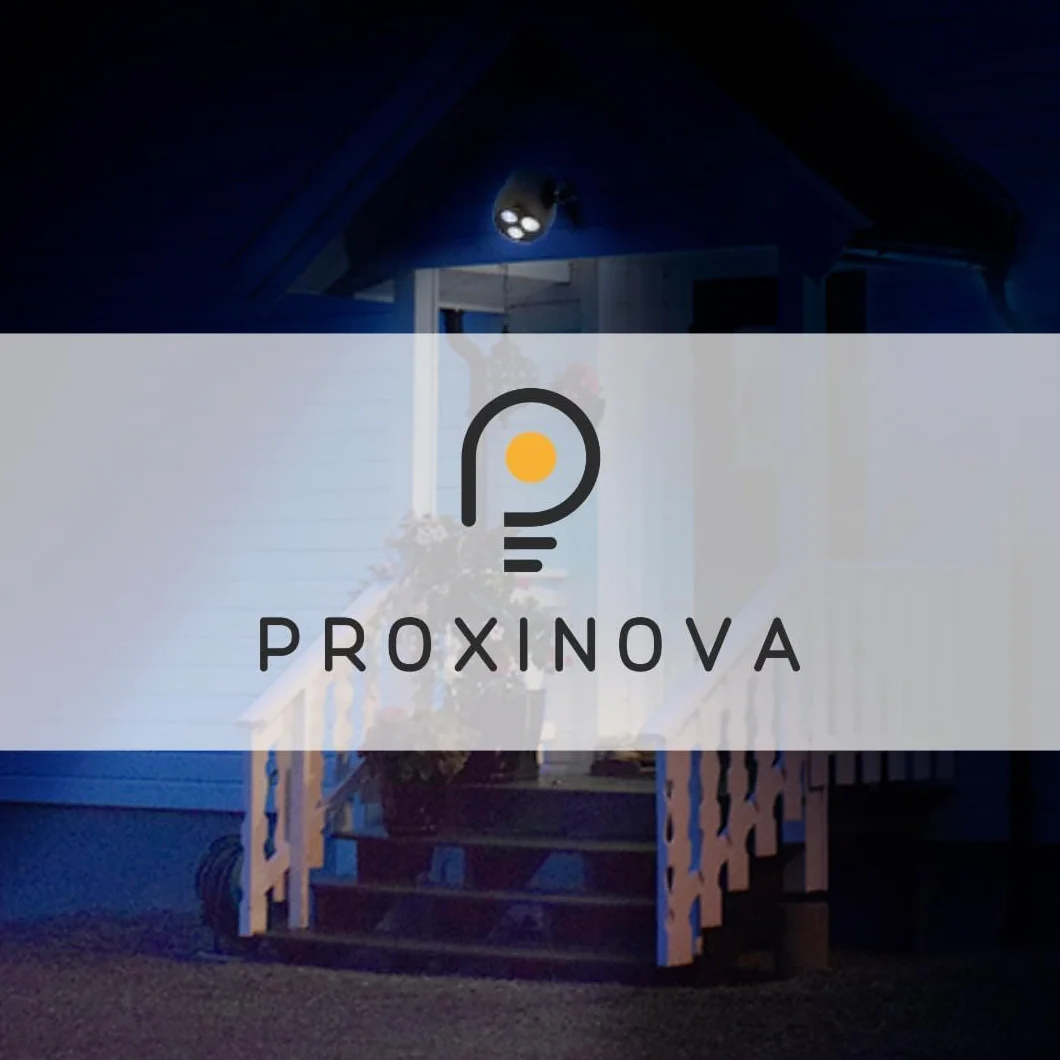 Proxinova Faretto LED da Esterno con Sensore di Movimento PIR Angolazione Regolabile, Confezione da 2 Faretti LED, Pratica Installazione, Faretti LED Esterno a batterie, Luci da Esterno di Sicurezza