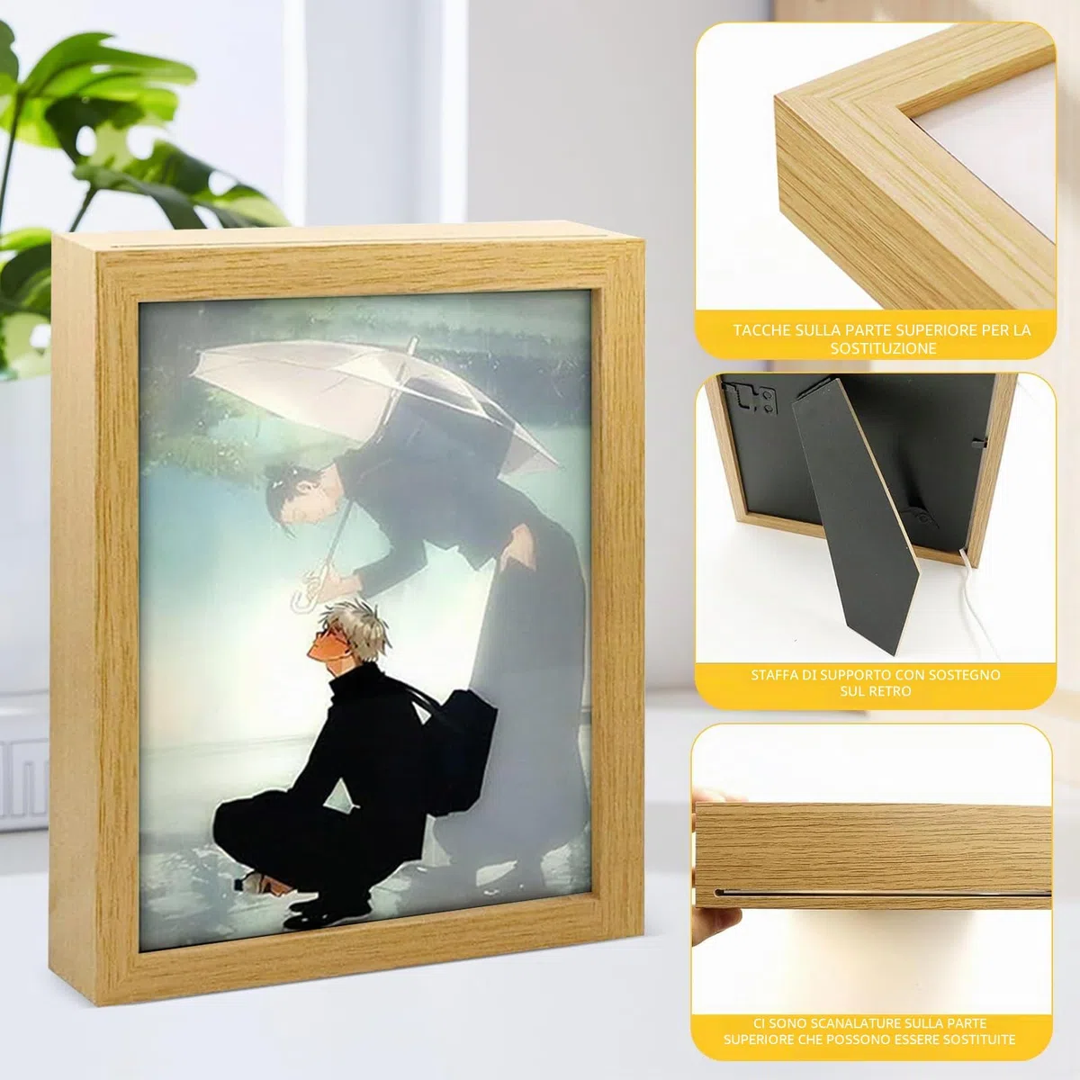Bocguy Decorazione da parete a LED, per decorazione della casa, camera da letto creativa e regalo
