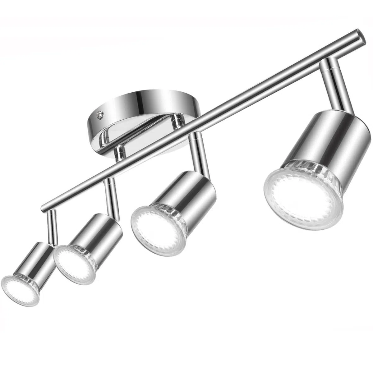 Aigostar Faretti LED Soffitto Orientabili, Lampada da Soffitto Moderna GU10, 4 Luci Lampadario Camera da Letto Cucina Soggiorno 220V (Lampadine non incluse)