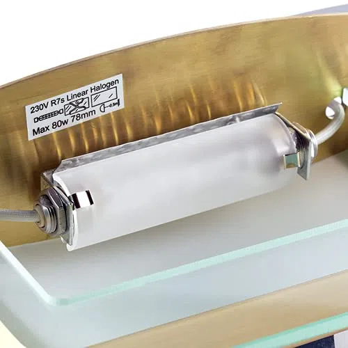 ORION LIGHTSTYLE Vetro di protezione per lampada a luce indiretta, R7s, per aste da 78 mm, vetro di ricambio opaco per lampade alogene, vetro opalino