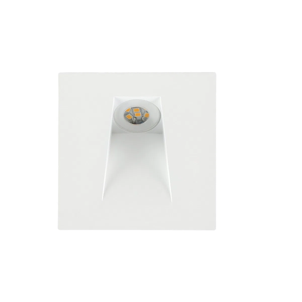 Eglo Led luce da incasso Mecinos, faretto da incasso, illuminazione per scale in metallo bianco, Led lampada da incasso a parete, L x L 8 cm