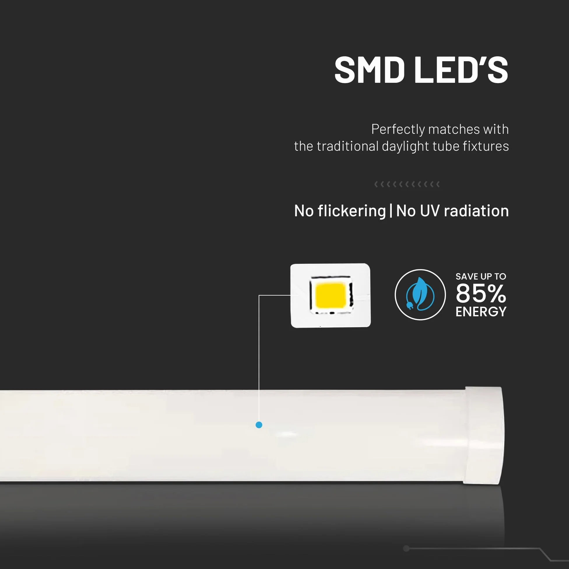 V-TAC 2x Plafoniera LED Lineare da Soffitto 120 CM - 40W - PRO SERIES - Lampada Rettangolare 4800 Lumen - IP20 per Parete, Garage, Negozio, Magazzino - Plafoniere Tubo - Luce Naturale 4000K