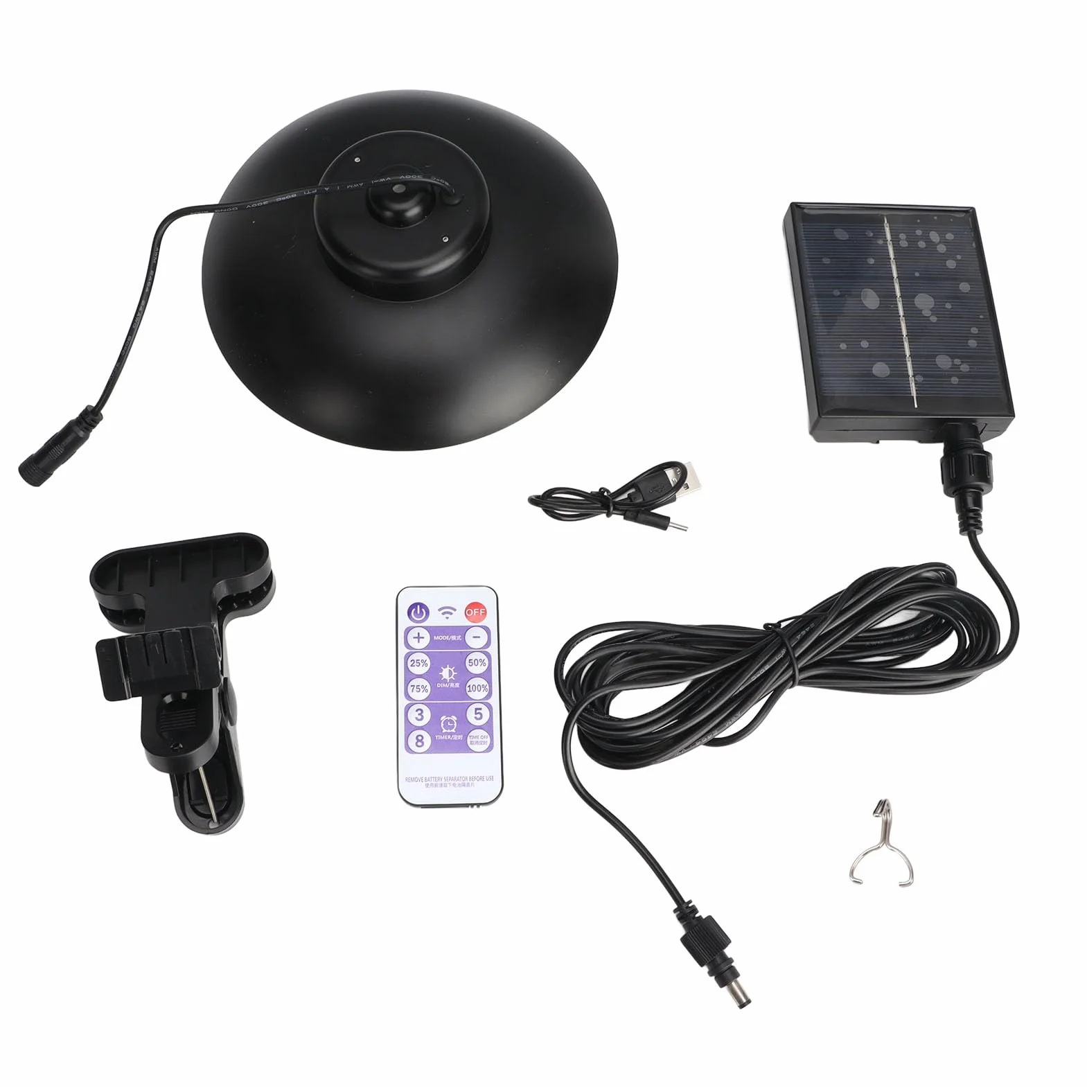 Luci per Ombrellone da Patio, Luci per Ombrellone a LED Ad Energia Solare da Esterno con Telecomando Temporizzato IP65 Lampade a Sospensione Vintage da Esterno Impermeabili (Luce