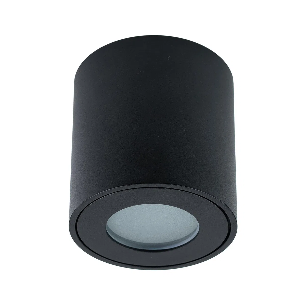 EDO Faretto da Soffitto Nero GU10 Ø80x84 mm Rotonda KLARS - Plafoniera da Superficie Moderna Tondo Allumionio - Impermeabile IP44 230V - Lampada da Soffitto - Illuminazione per Bagno