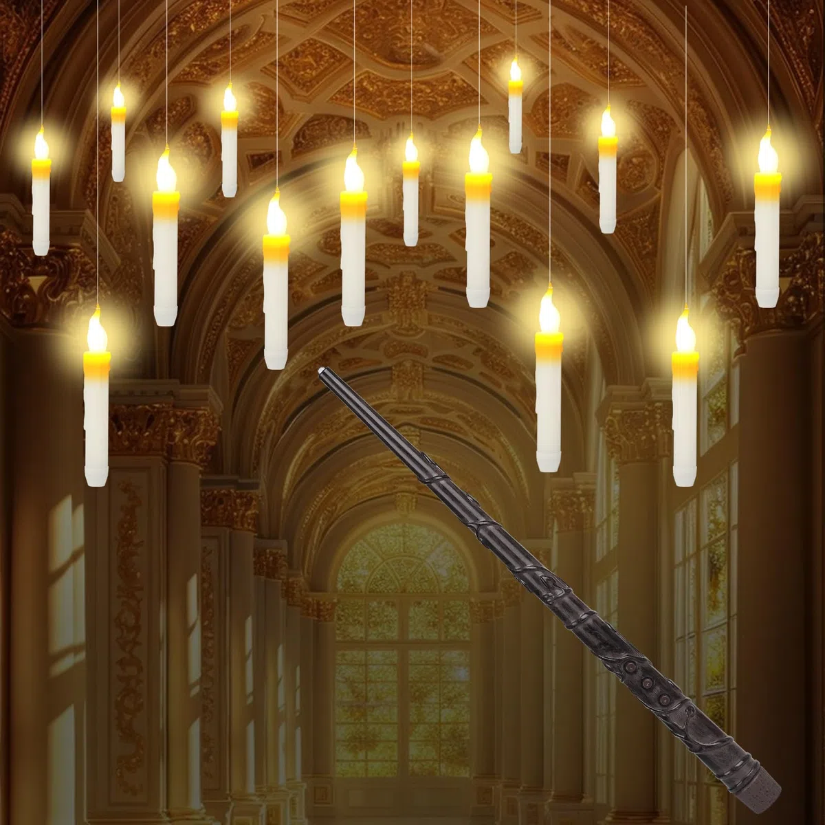 CPROSP 22x Candele LED Galleggianti Senza Fiamma con Telecomando a Bacchetta Magica, Candele LED Galleggianti con Timer, per Matrimoni, Code, Natale e Altre Decorazioni Festive